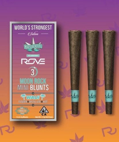 Presidential x Rove Mini Blunts | .7gx3pk - Waui - Moon Rock Infused - Sativa - Presidential -  - $26 - Pre-Rolls
