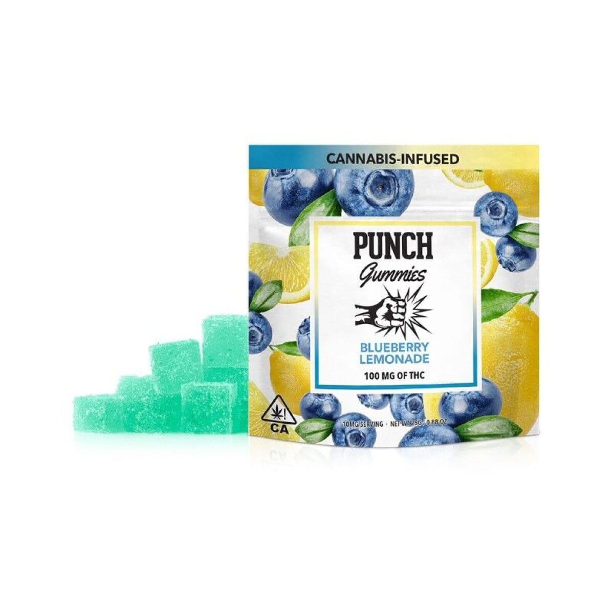 Punch Edibles - Sugar Coated Blueberry Lemonade Gummies - Punch Edibles - Punch Edibles - Sugar Coated Blueberry Lemonade Gummies - $9 - Edible
