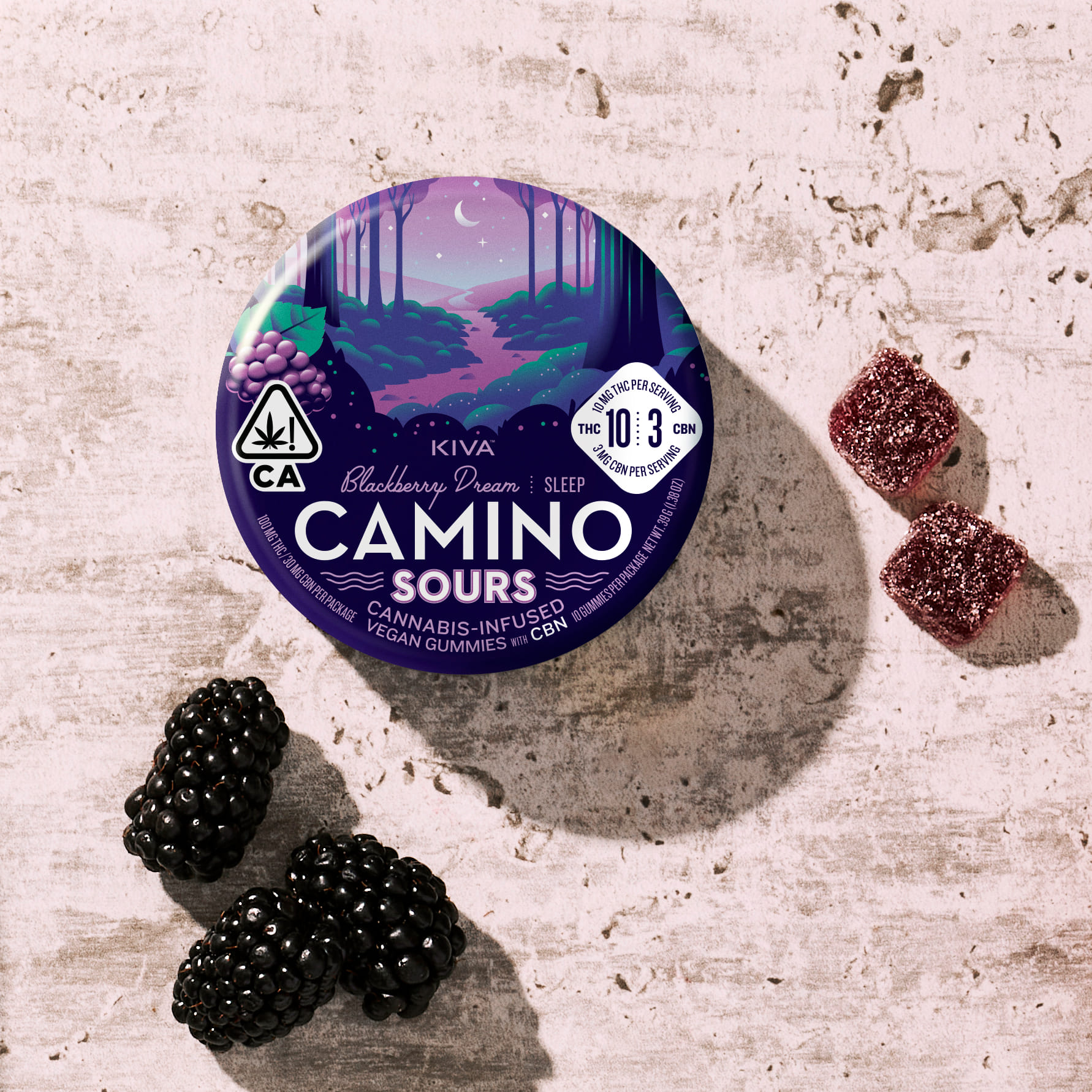 Camino Sour 10mg - Kiva - Raspberry Lemonade (H) - $23 - Edibles