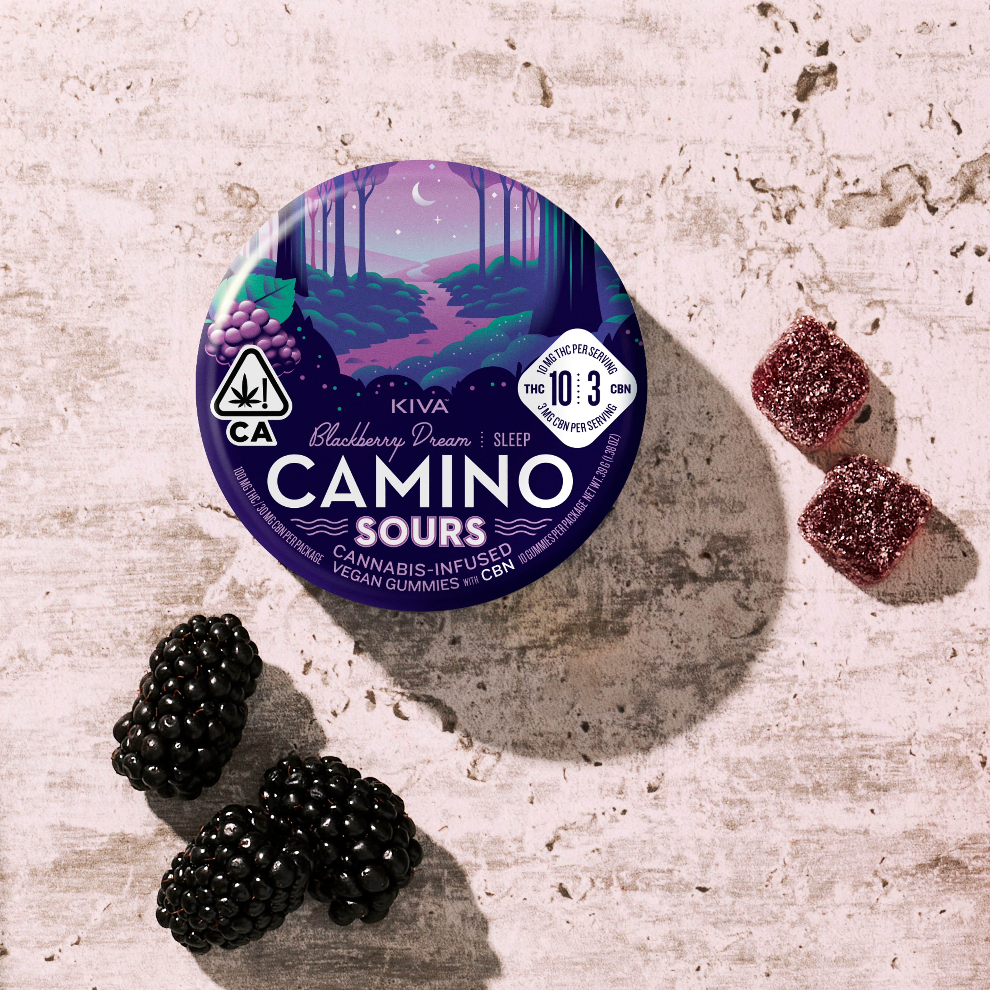 Camino Sour 10mg - Kiva - Raspberry Lemonade (H) - $23 - Edibles