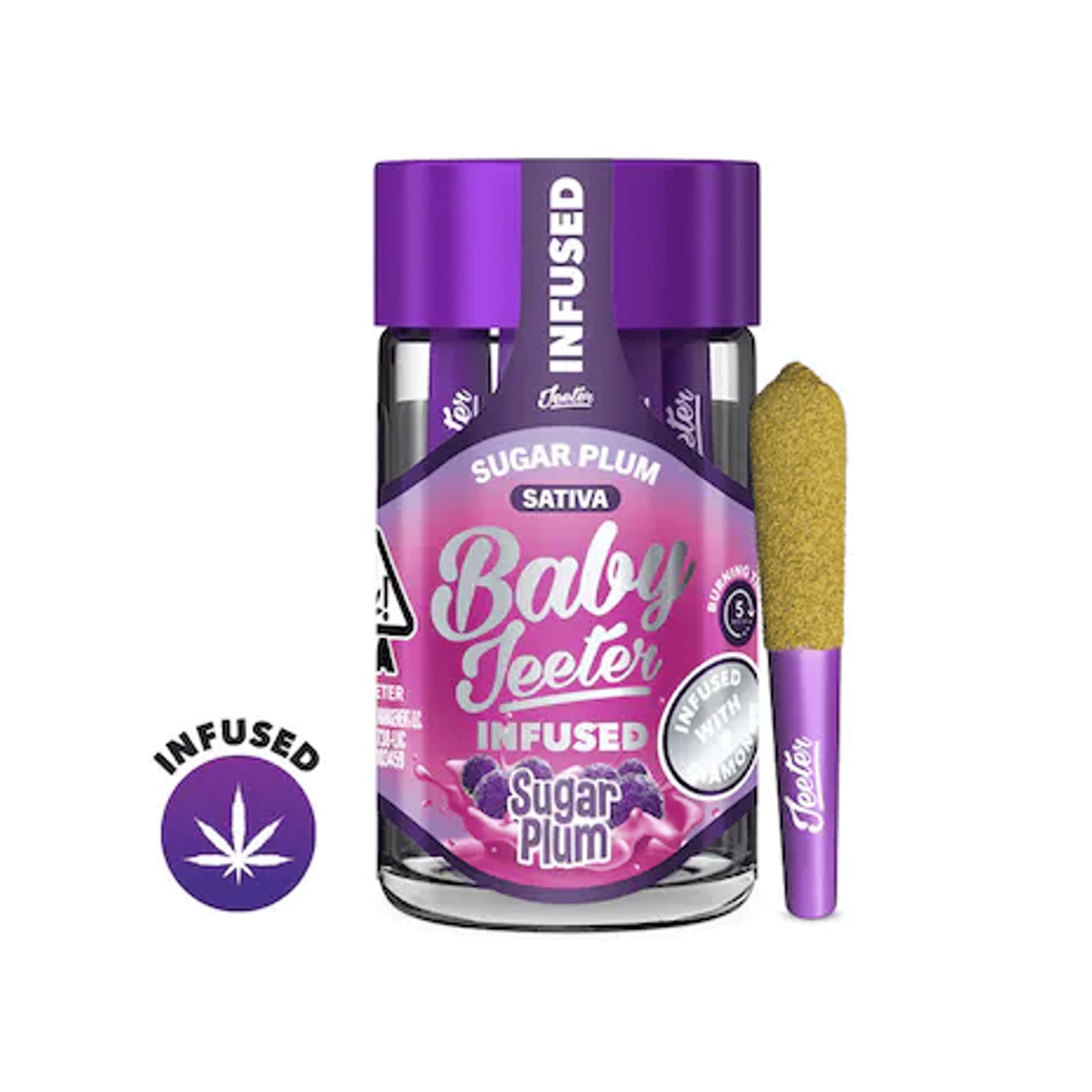 Jeeter Baby | .5gx5pk - Sugar Plum - INFUSED Pre-Rolls - Sativa - Jeeter - - $35 - Pre-Rolls