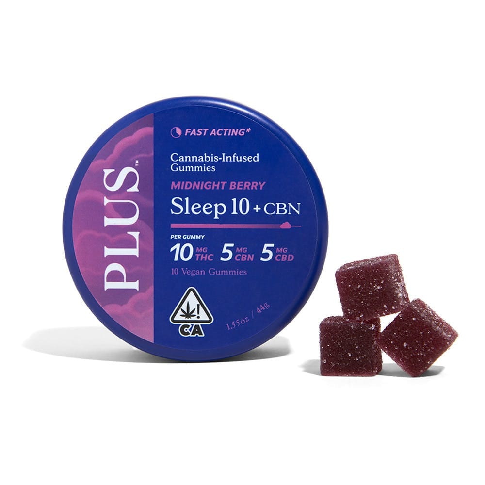 Midnight Berry 10:5:5 (THC:CBD:CBN) Gummies - Plus - Midnight Berry (Sleep) - $17 - Edibles