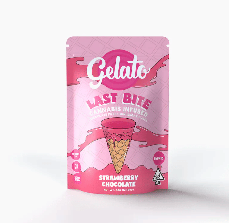 Gelato Last Bite Mini Sugar Cones | Strawberry Chocolate - Gelato -  - $15 - Edibles