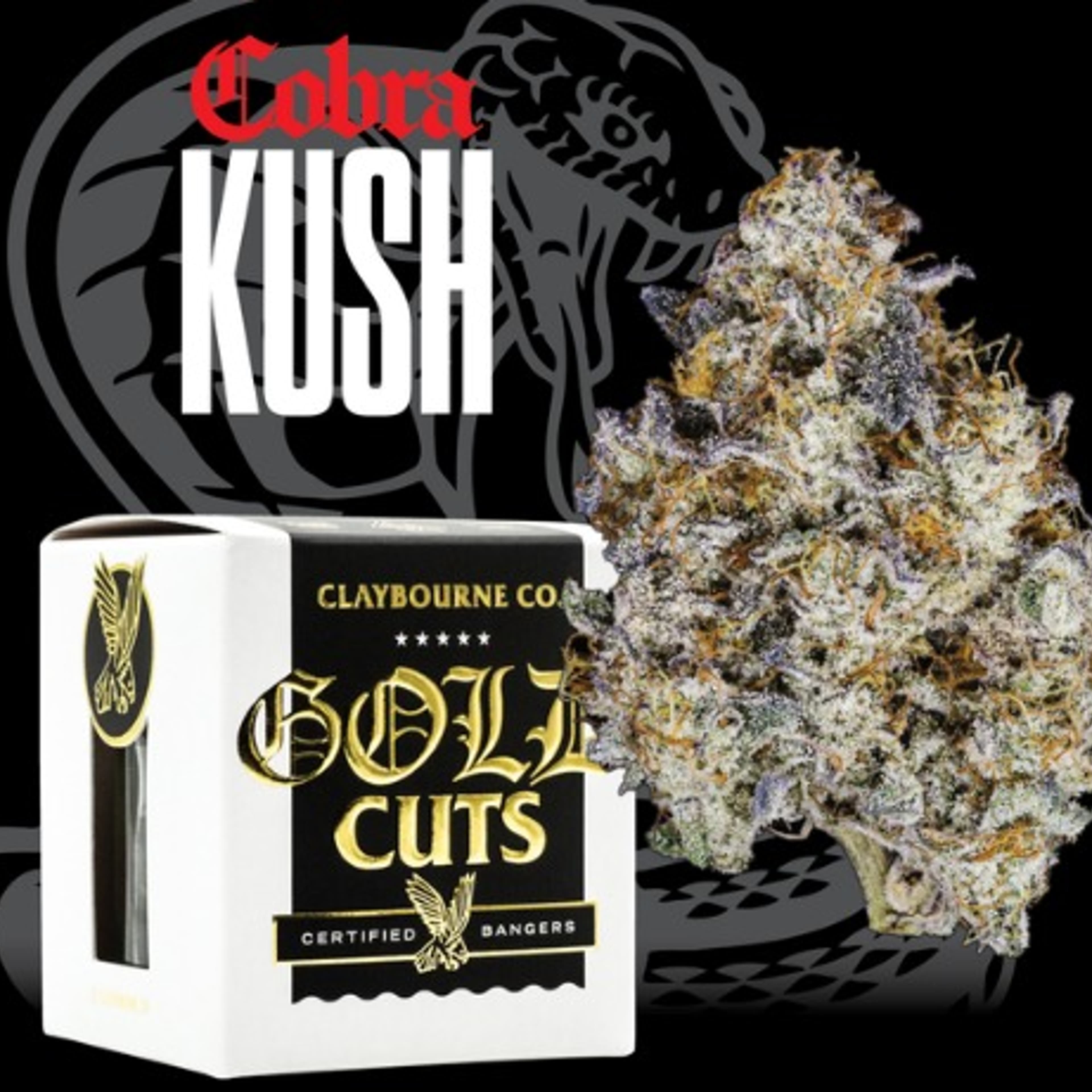 Gold Cuts: Cobra Kush 3.5G - Claybourne - - $41.25 - Flowers