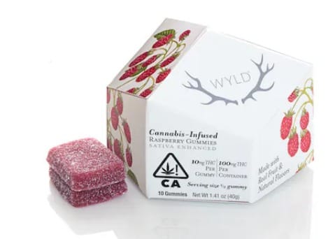 Raspberry 100MG Gummies - Wyld -  - $12.37 - Edibles