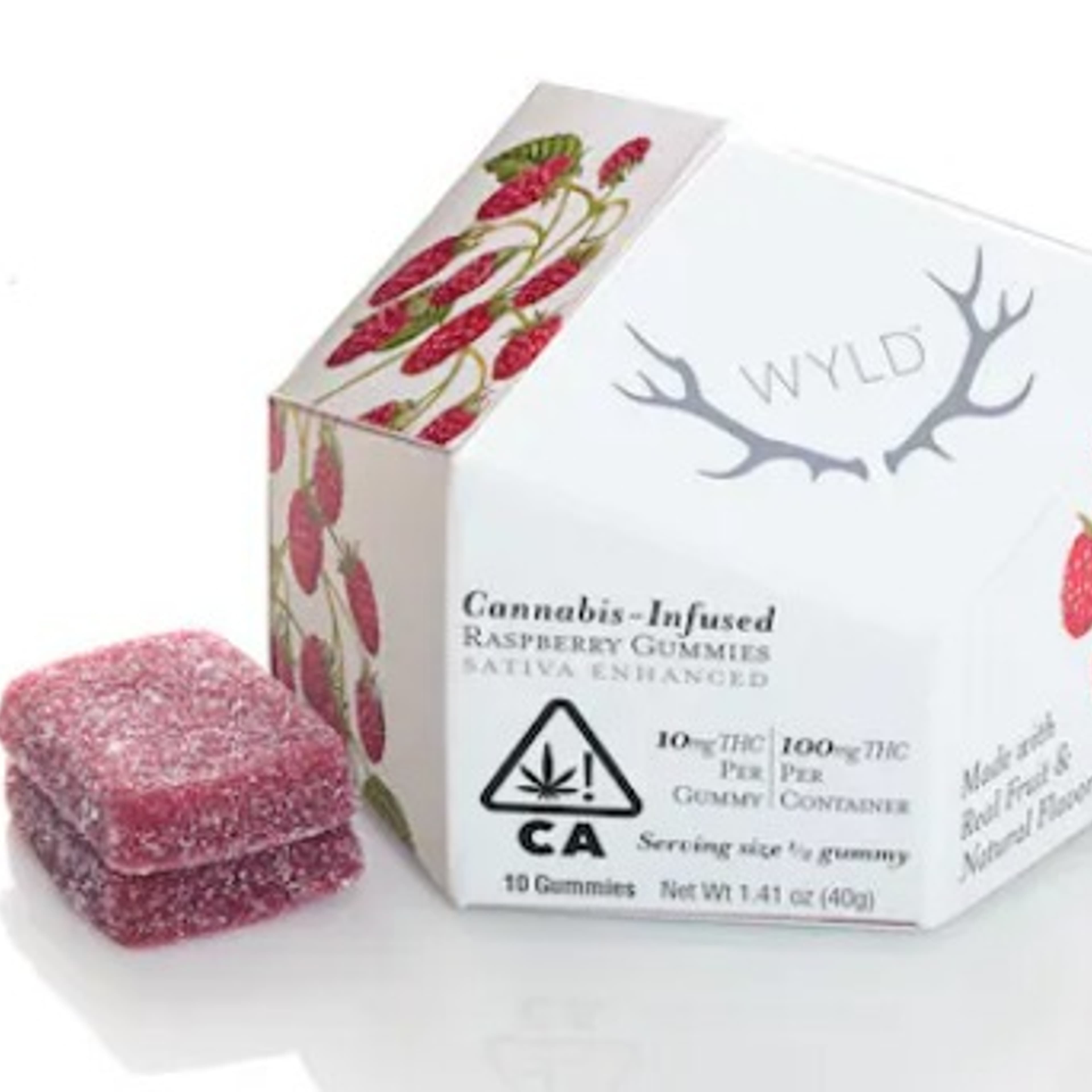 Raspberry 100MG Gummies - Wyld - - $12.37 - Edibles
