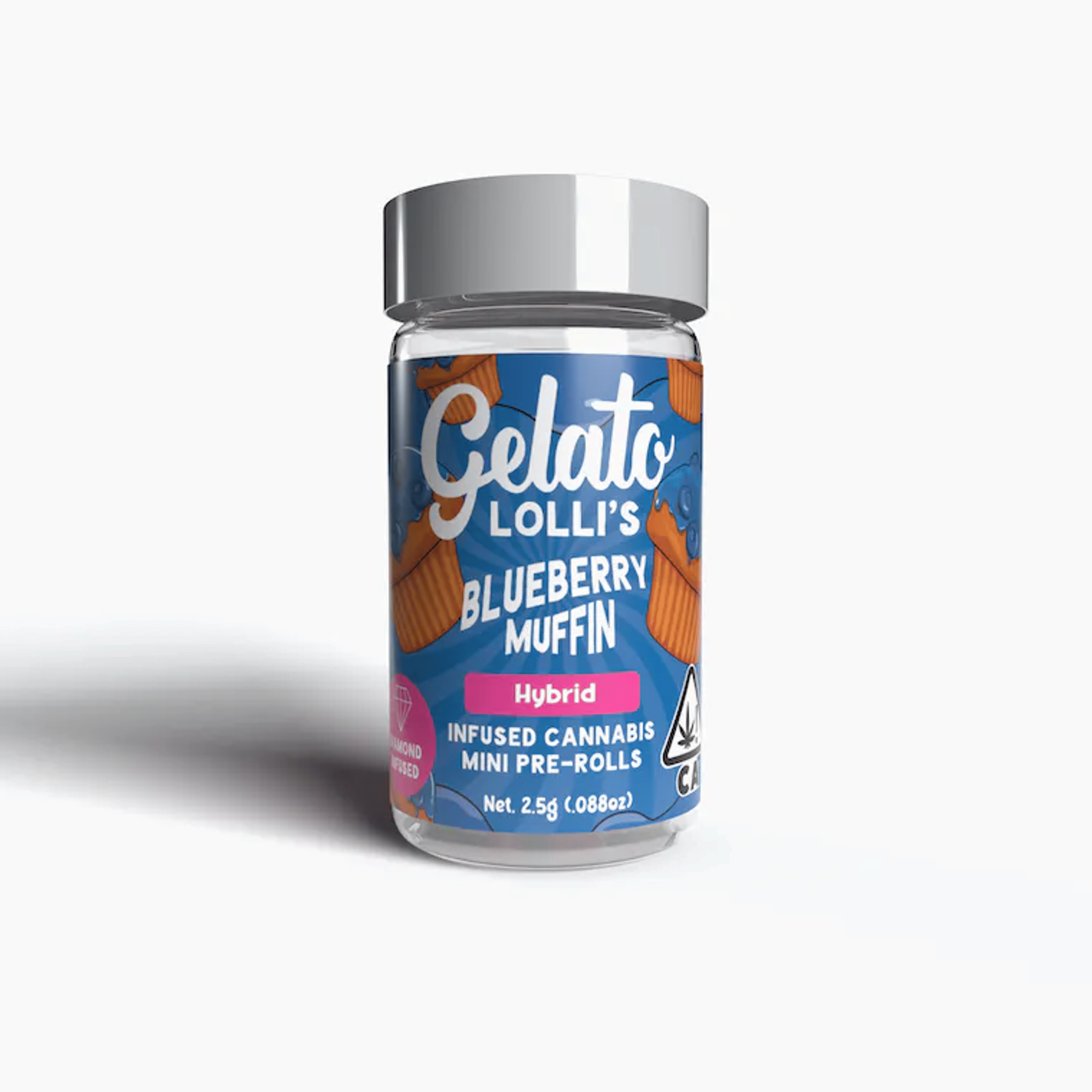 Gelato Lolli's | .6gx5pk - Blueberry Muffin - Infused Pre-Rolls - Hybrid - Gelato - - $33.50 - Pre-Rolls