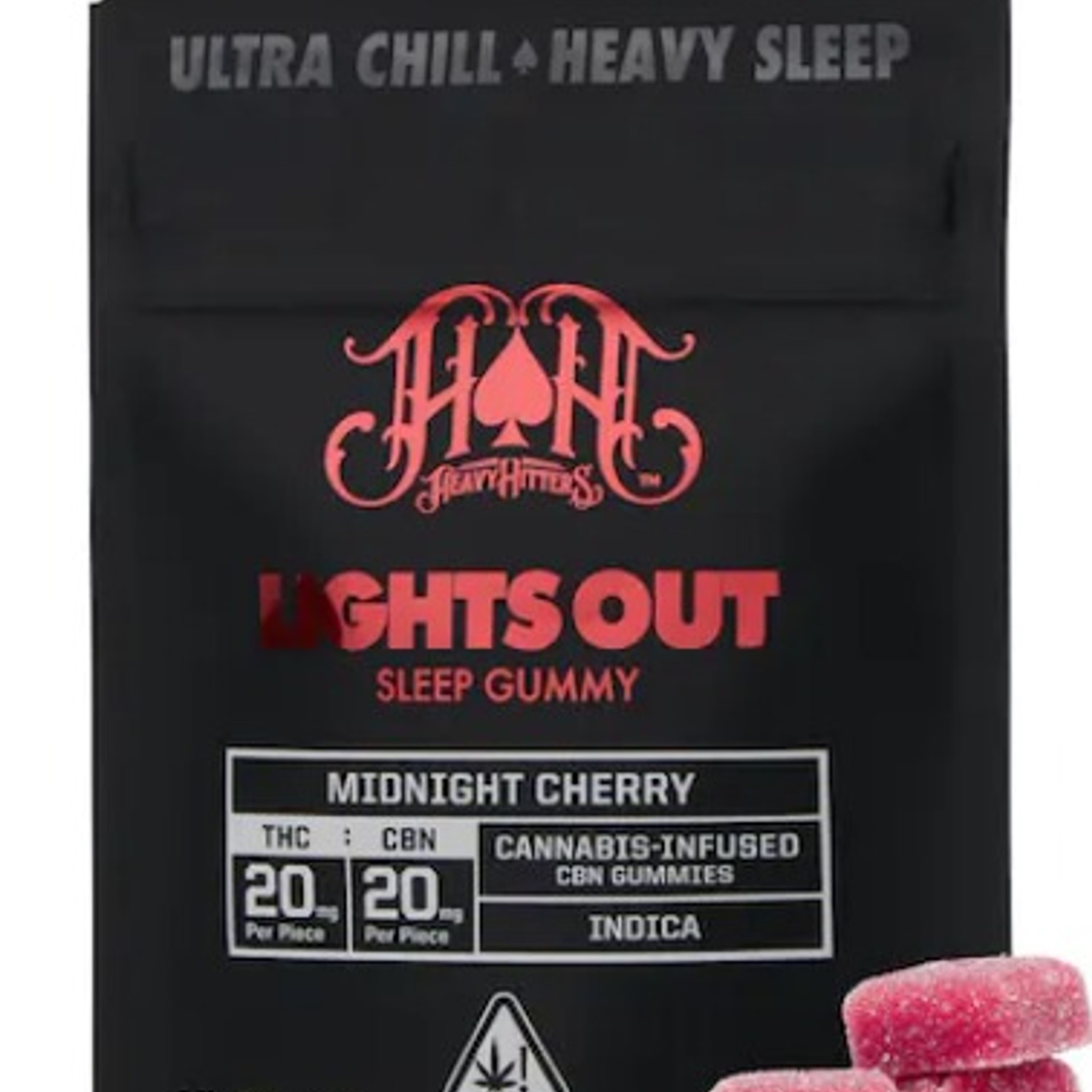 Midnight Cherry | Sleep Gummies 100mg THC |100mg CBN - Heavy Hitters - - $15.30 - Edibles
