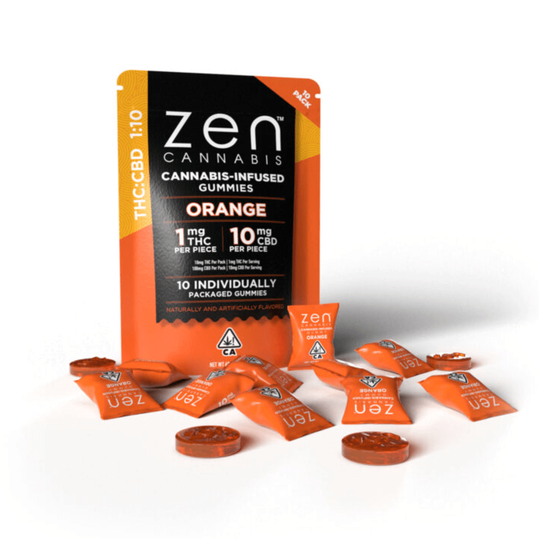 1:10 Orange Gummies - Zen -  - $12 - Edible