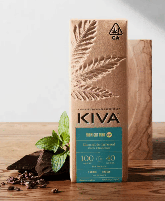 Kiva - Midnight Mint Dark Chocolate - CBN (100mg)
