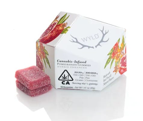 Pomegranate 1:1 CBD 100mg Gummies - Wyld -  - $14.02 - Edibles