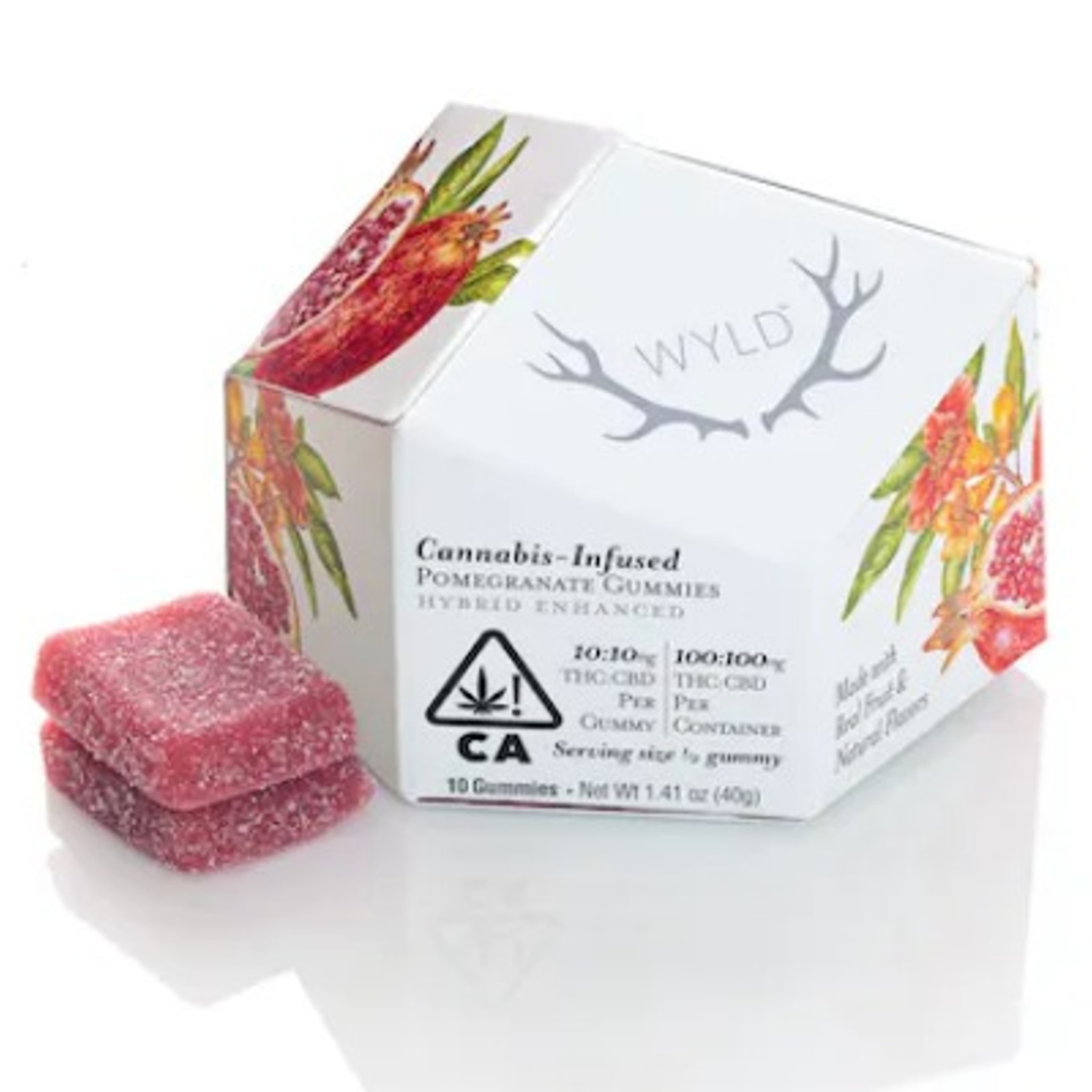 Pomegranate 1:1 CBD 100mg Gummies - Wyld - - $14.02 - Edibles