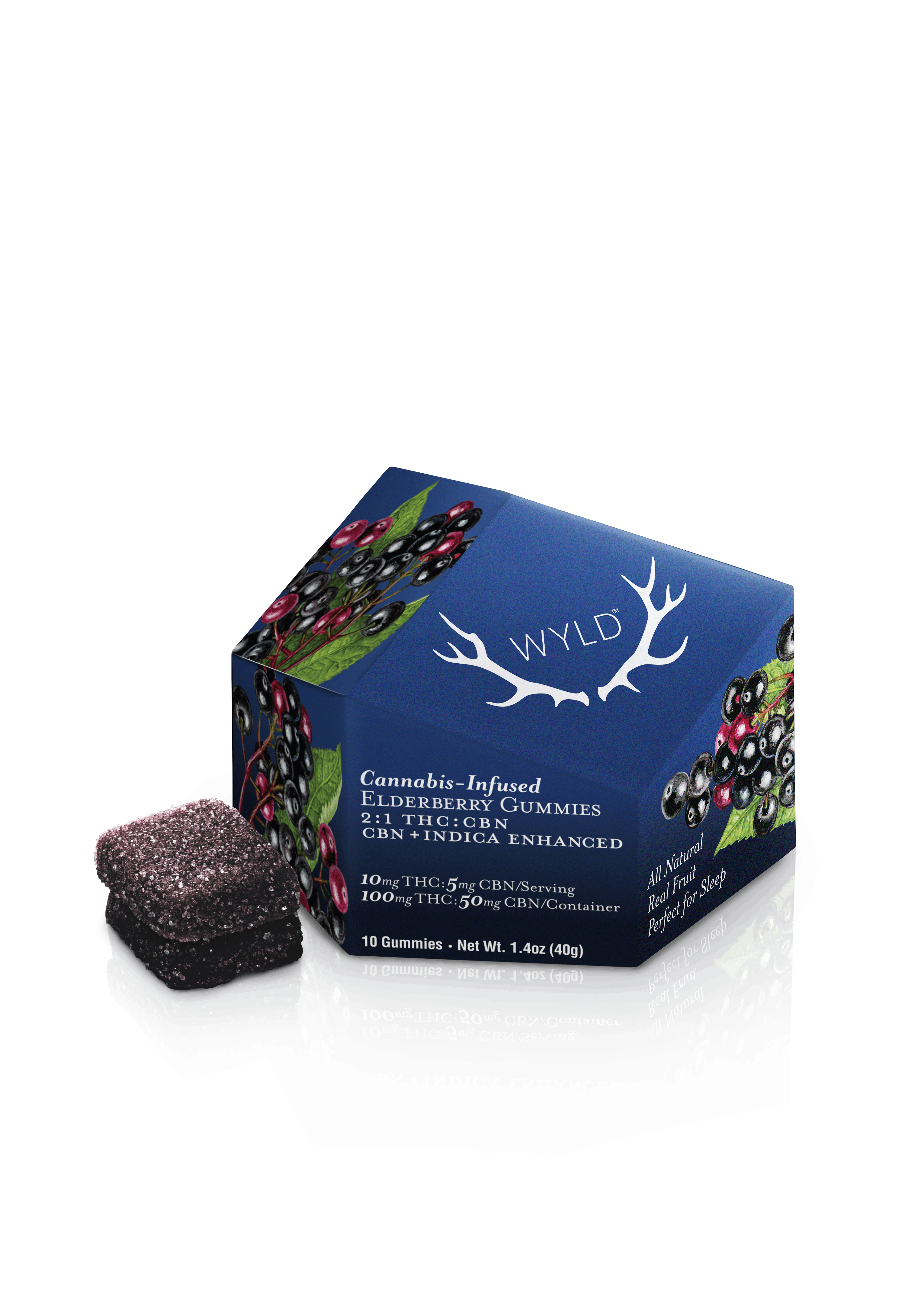 Wyld — Wyld Elderberry THC - CBN 100mg THC - 50mg CBN, Indica Enhanced Gummy