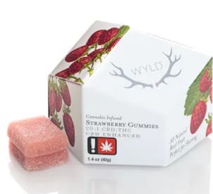 Strawberry 20:1 CBD Gummies 200:10mg - Wyld -  - $14.05 - Edibles