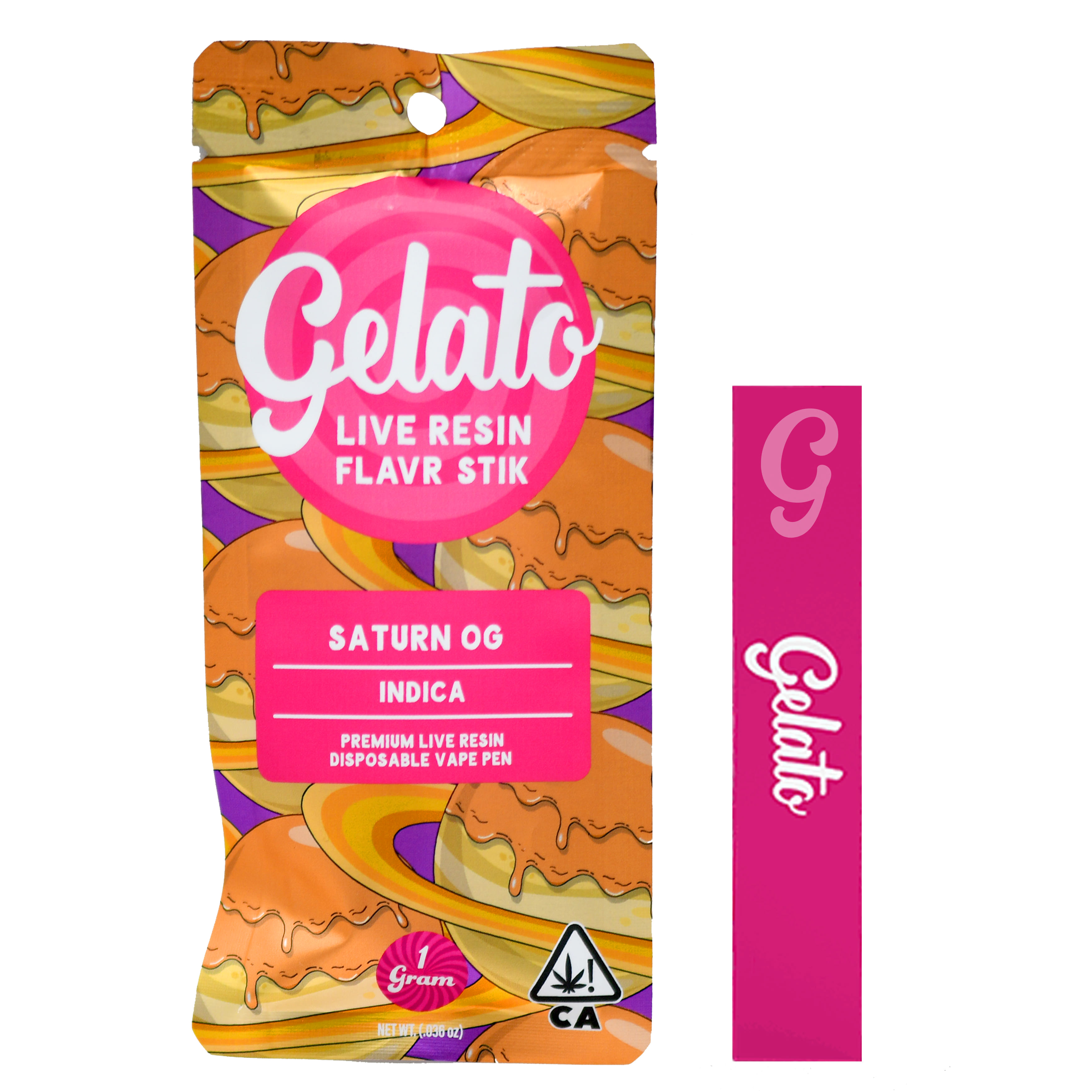 Saturn OG (I) AIO Live Resin 1g **B2G1 EVERYDAY** - Gelato Canna Co. - Saturn OG (I) - $27 - Vape Cartridge