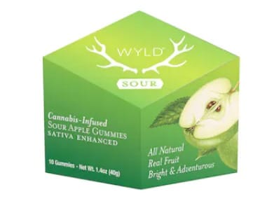 Sour Apple Gummies 100mg - Wyld -  - $12.37 - Edibles