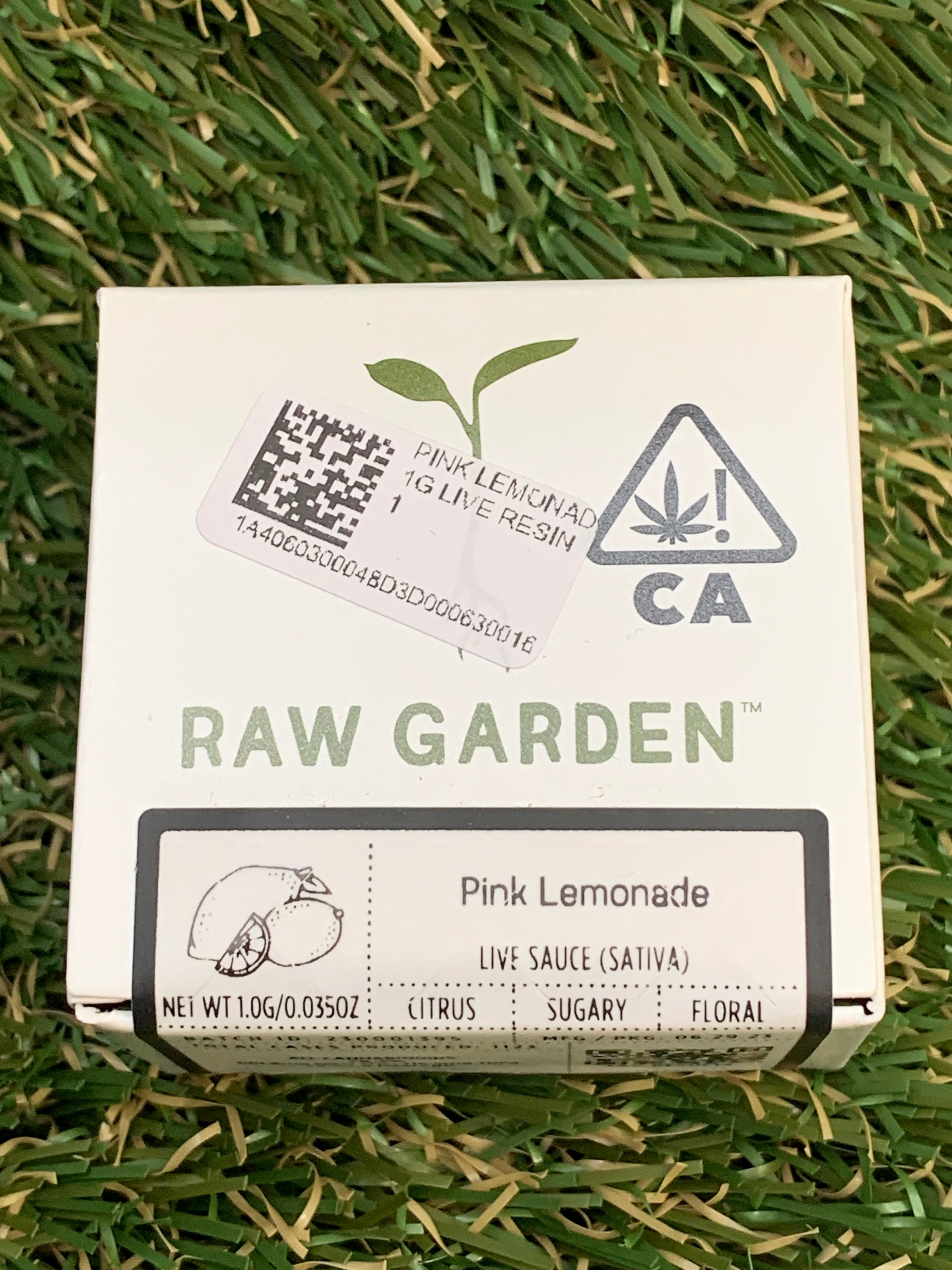 PINK LEMONADE 1G LIVE RESIN - Raw Garden -  - $18 - Extract (weight - each)