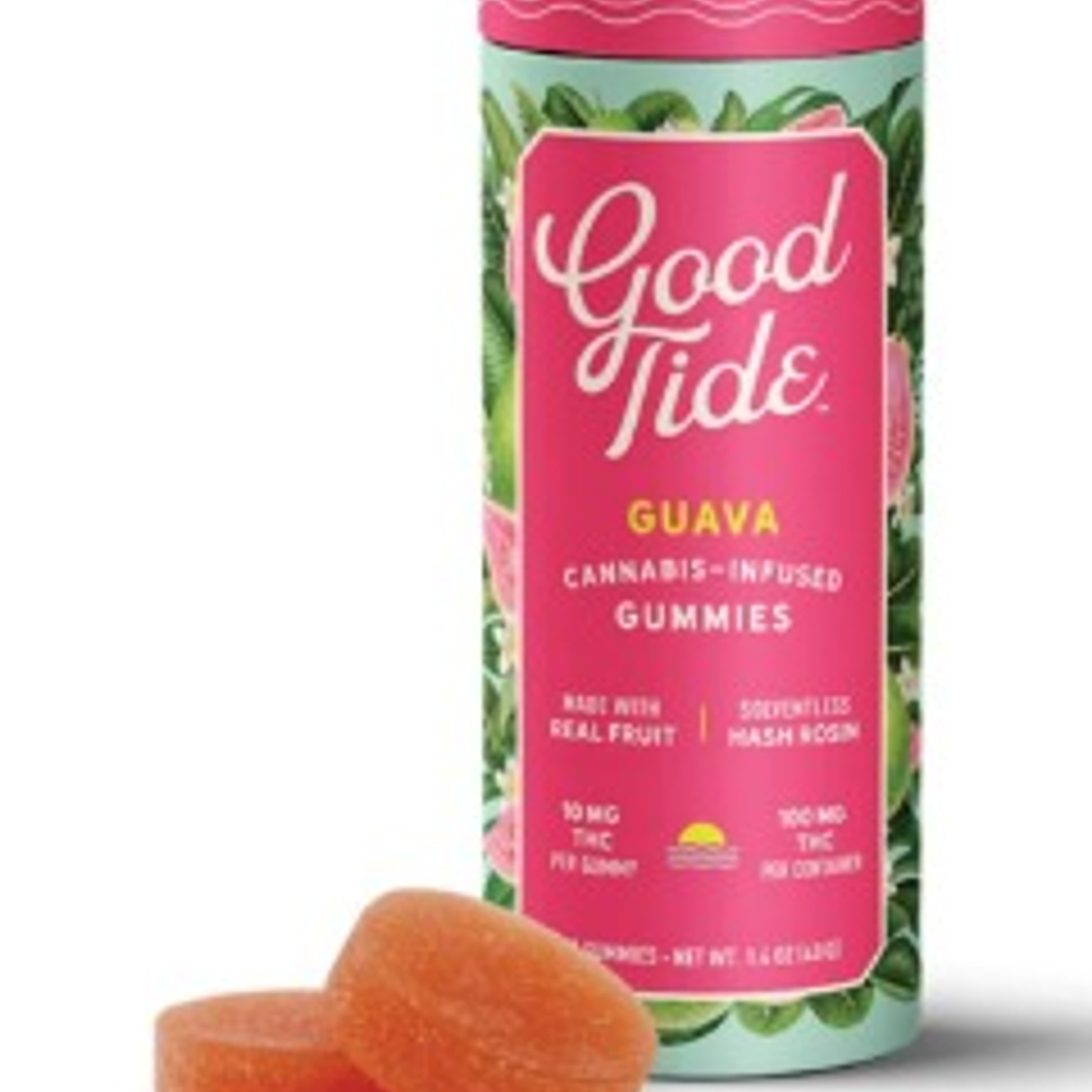 Guava Hybrid Enhanced Gummies 100mg THC - Good Tide - - $14.85 - Edibles