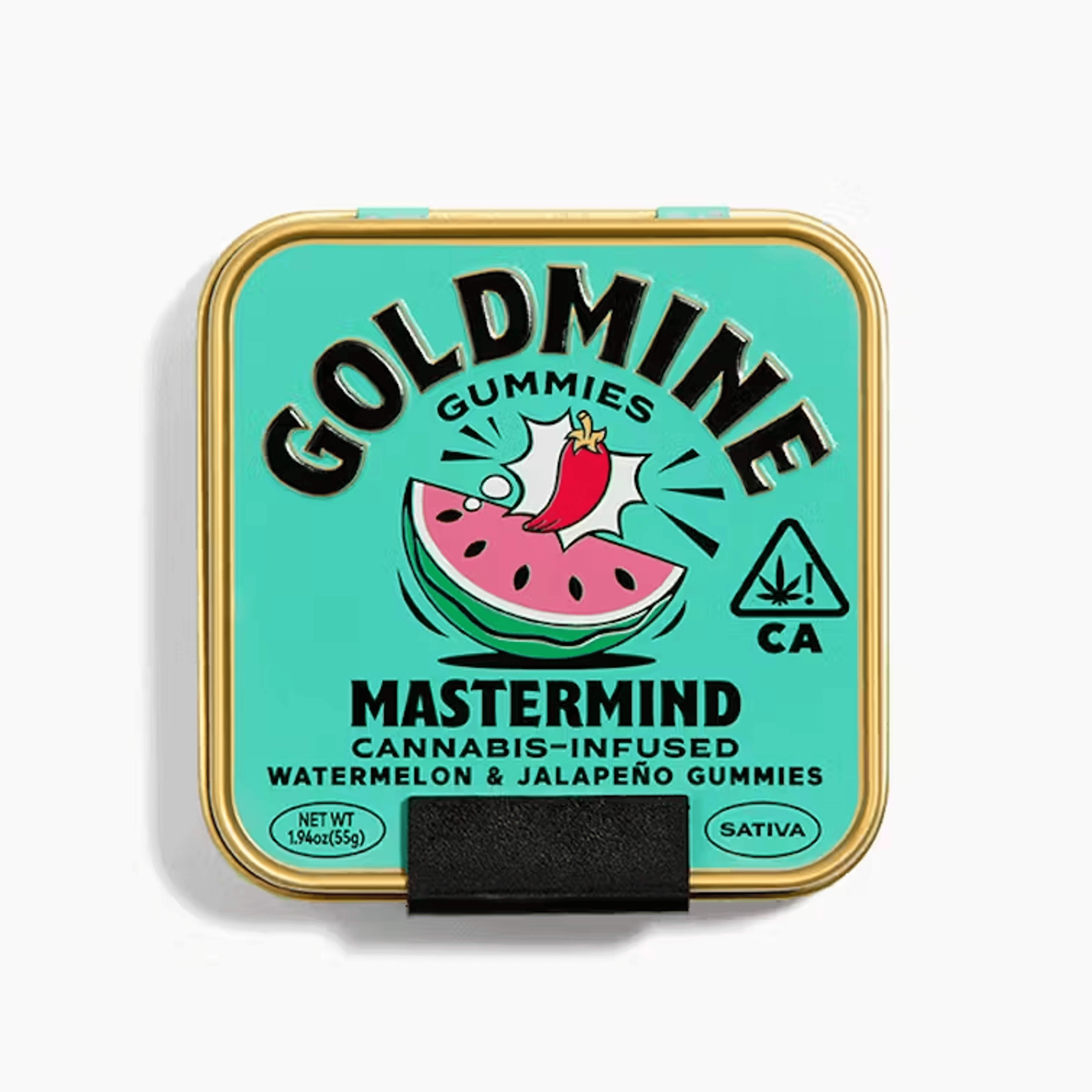 Mastermind | Watermelon & Jalapeño Tin - 100mg - Goldmine Gummies - - $20 - Edibles