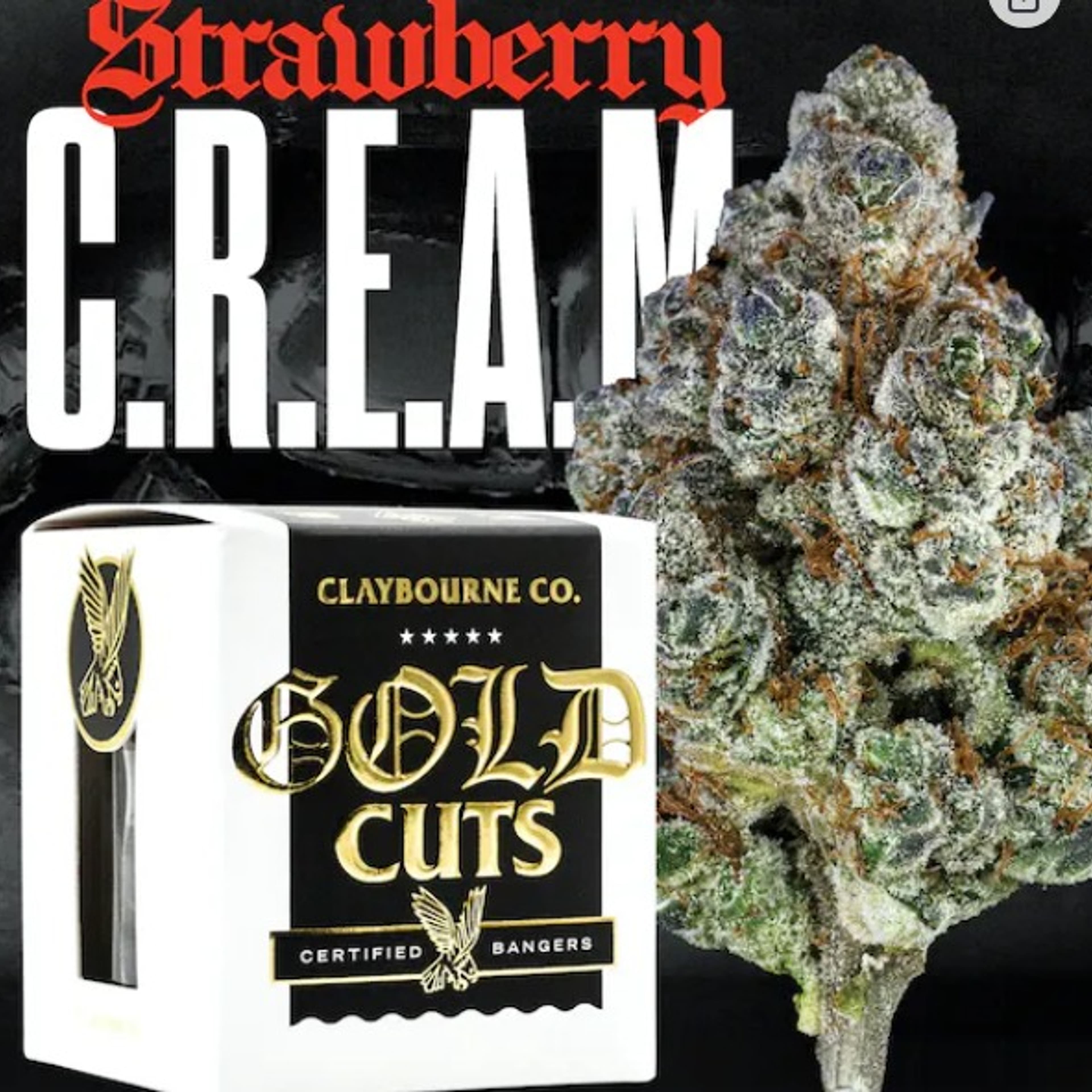 Gold Cuts Strawberry C.R.E.A.M. 3.5g - Claybourne Co. - - $41.25 - Flower