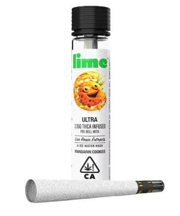 Mandarin Cookies Ultra Infused Preroll 2.15g - Lime -  - $25 - Preroll