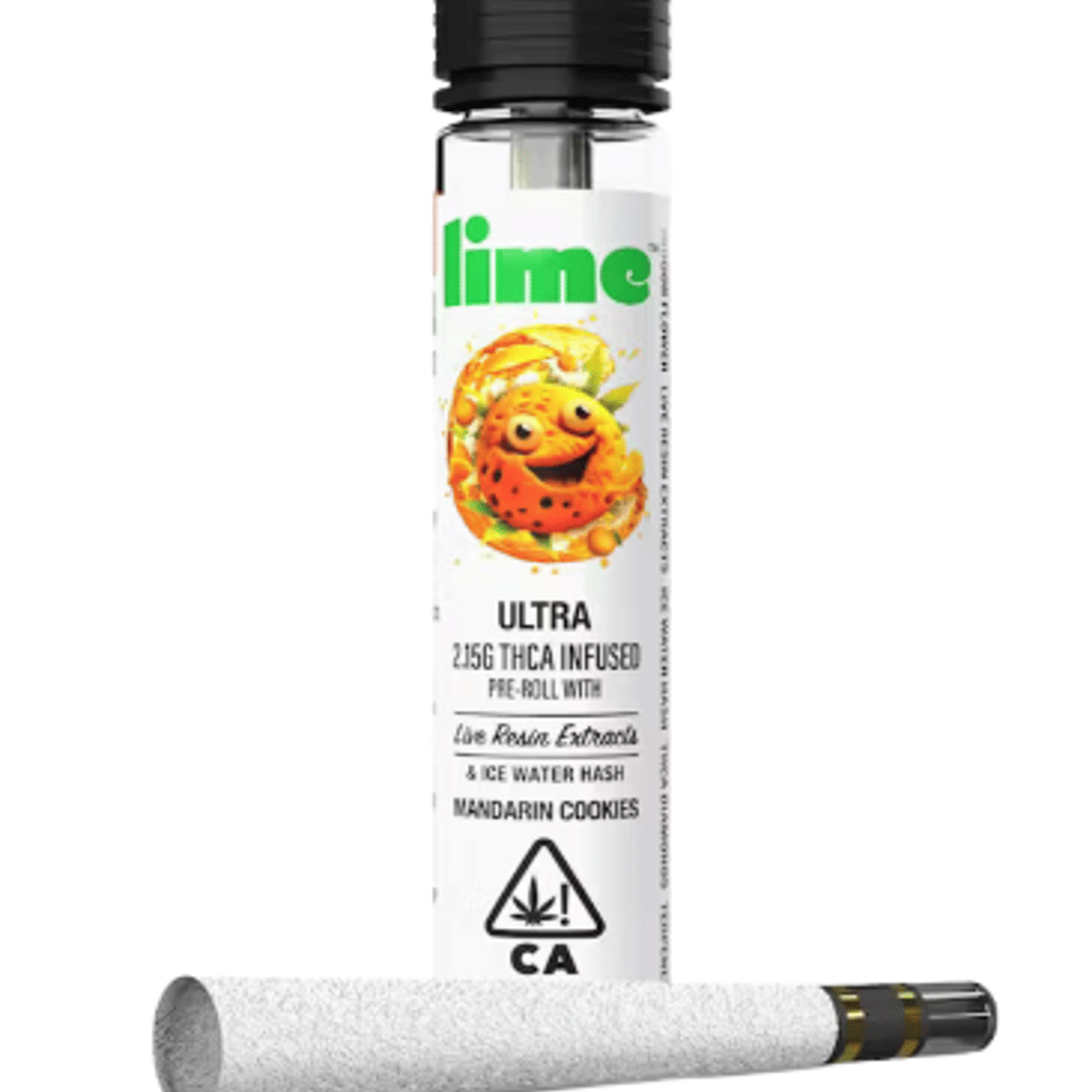 Mandarin Cookies Ultra Infused Preroll 2.15g - Lime - - $25 - Preroll