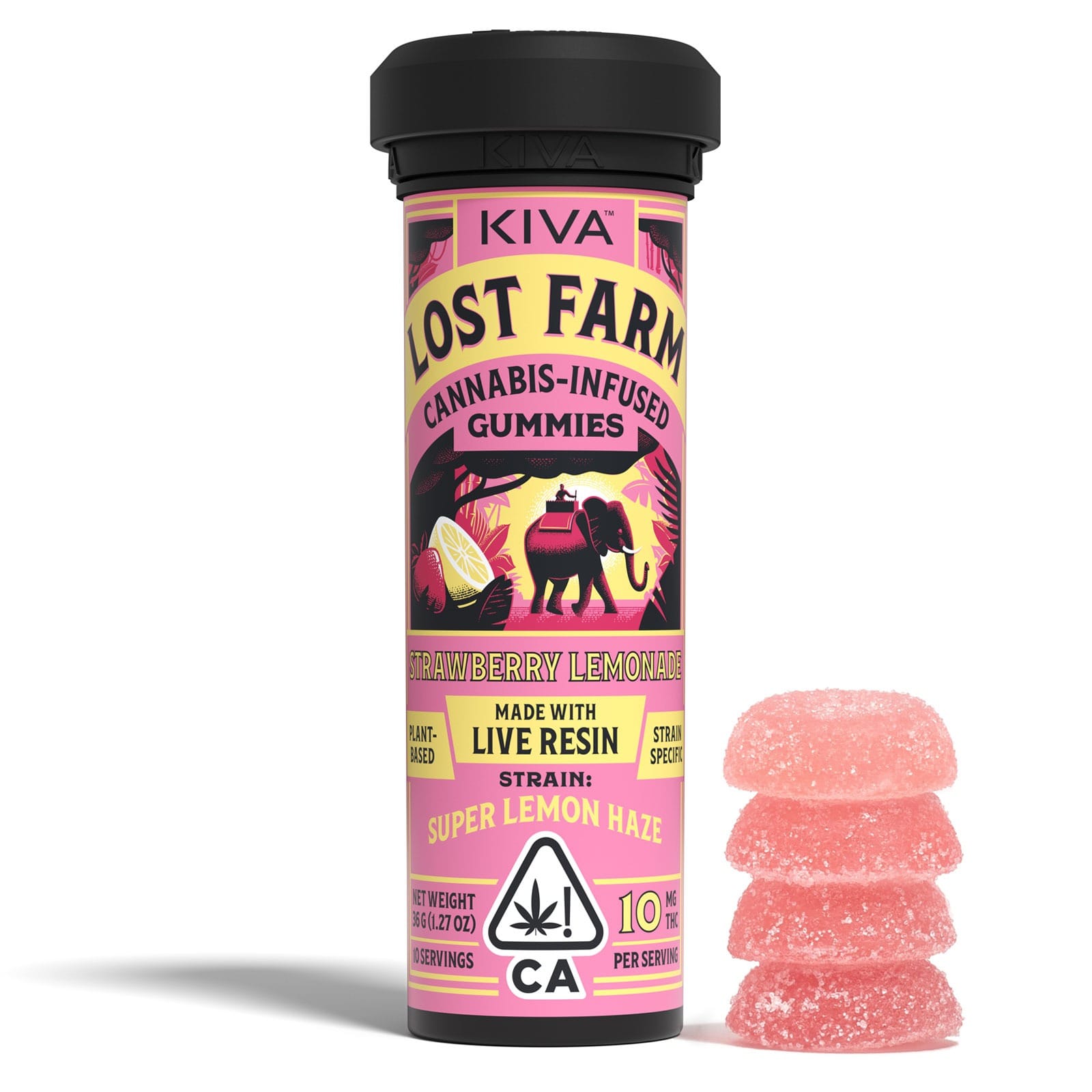Strawberry Lemonade x Super Lemon Haze - Lost Farm Gummies - Kiva - Strawberry Lemonade x Super Lemon Haze (S) - $19 - Edibles