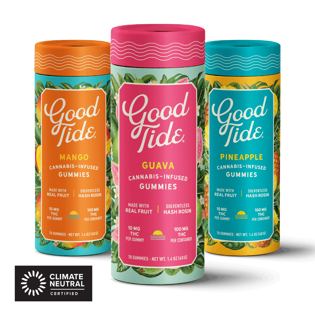 Good Tide: Guava Solventless Hash Rosin Gummies | Balanced - Good Tide -  - $22.50 - Edibles