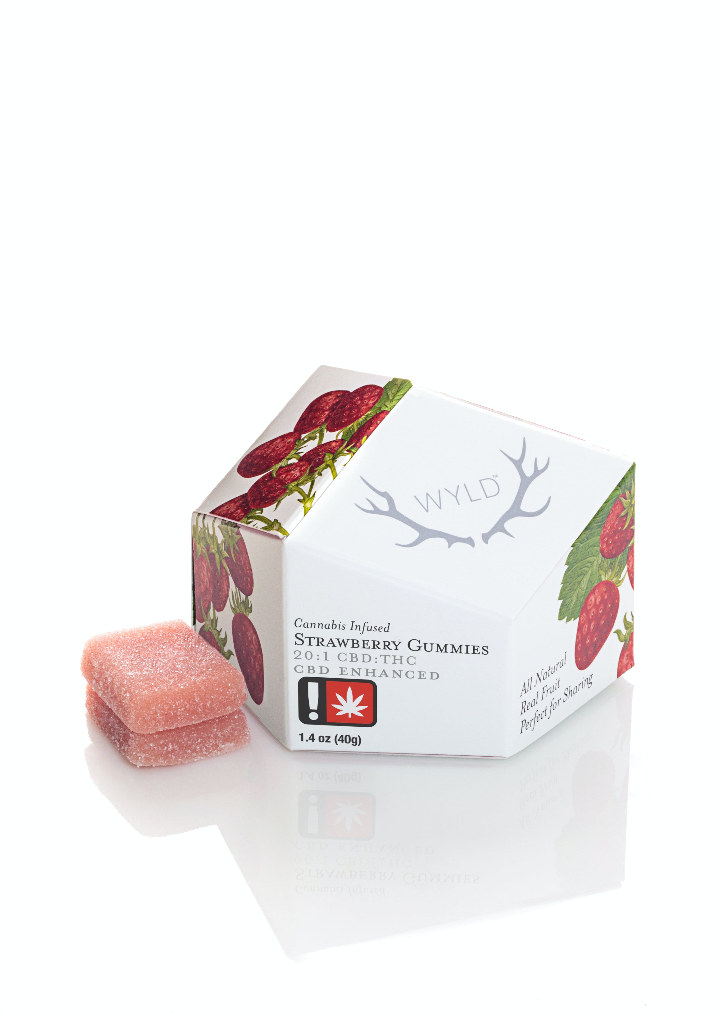 WYLD: Strawberry 20:1 CBD + Hybrid Enhanced Gummies 200:10mg - WYLD -  - $20 - Edibles