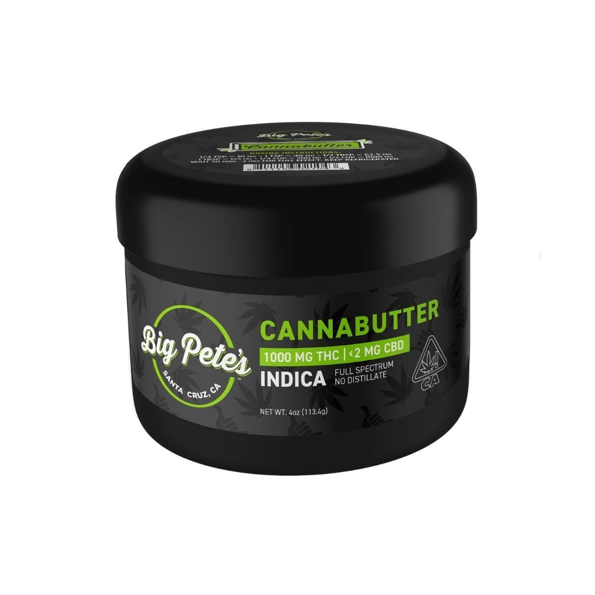 Cannabutter 1000mg Indica - Big Pete's - 1000mg Indica - $52 - Edibles