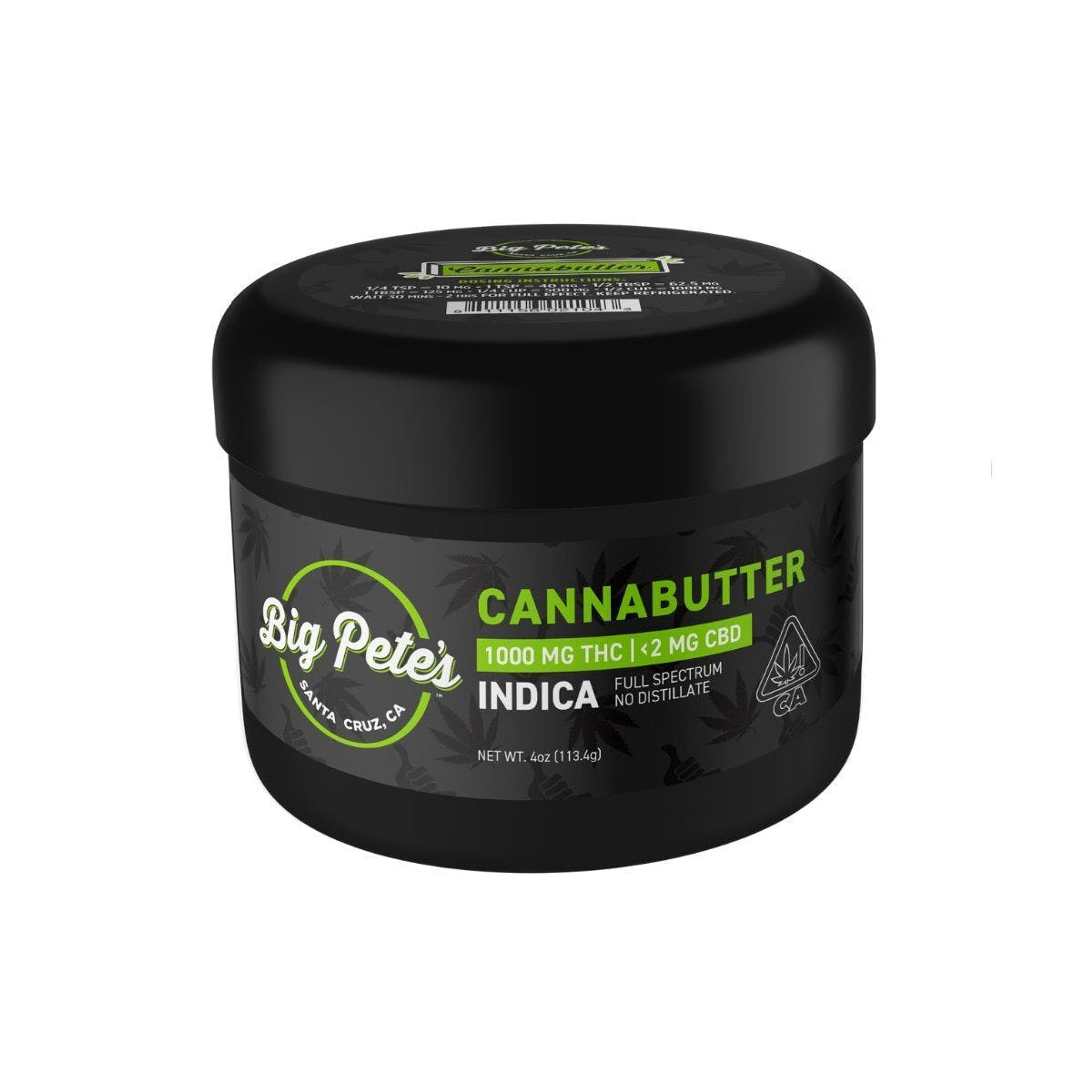 Cannabutter 1000mg Indica - Big Pete's - 1000mg Indica - $52 - Edibles
