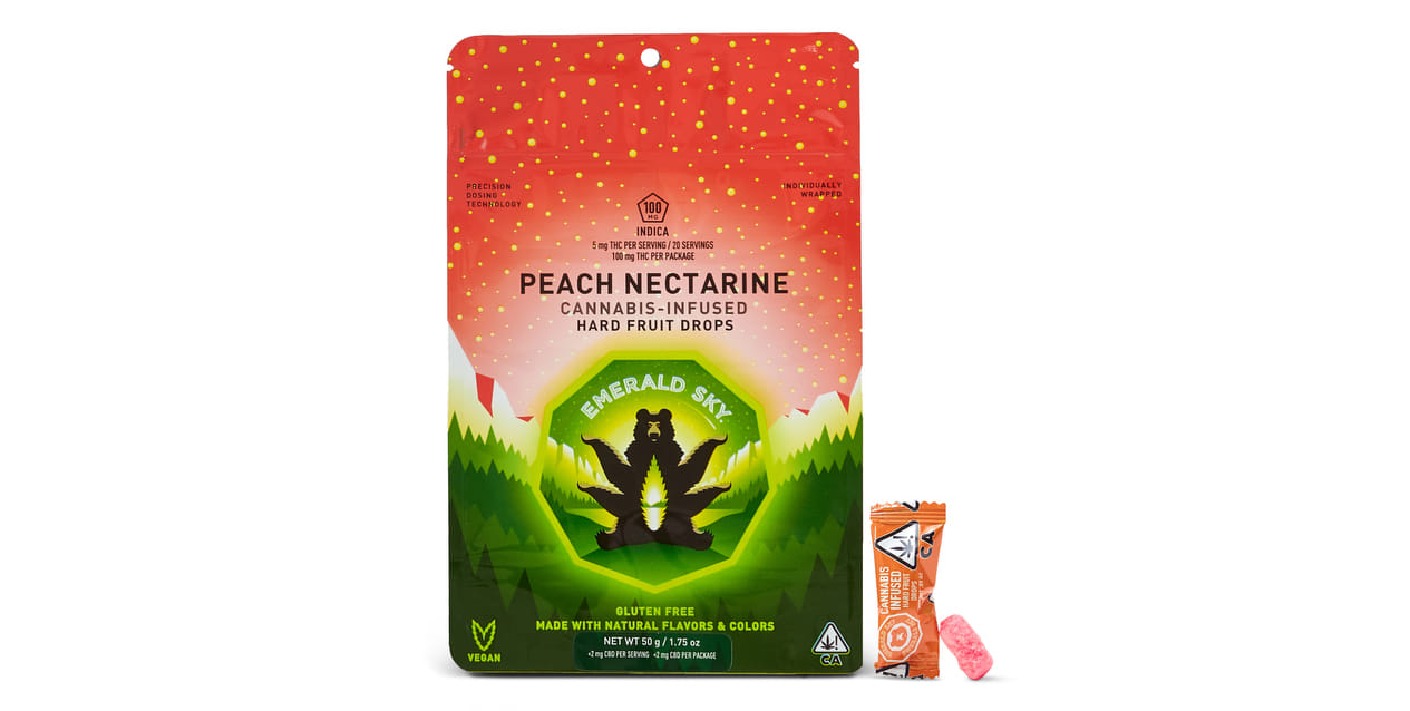 Peach Nectarine 100mg - CANDY - Emerald Sky -  - $10 - Edibles