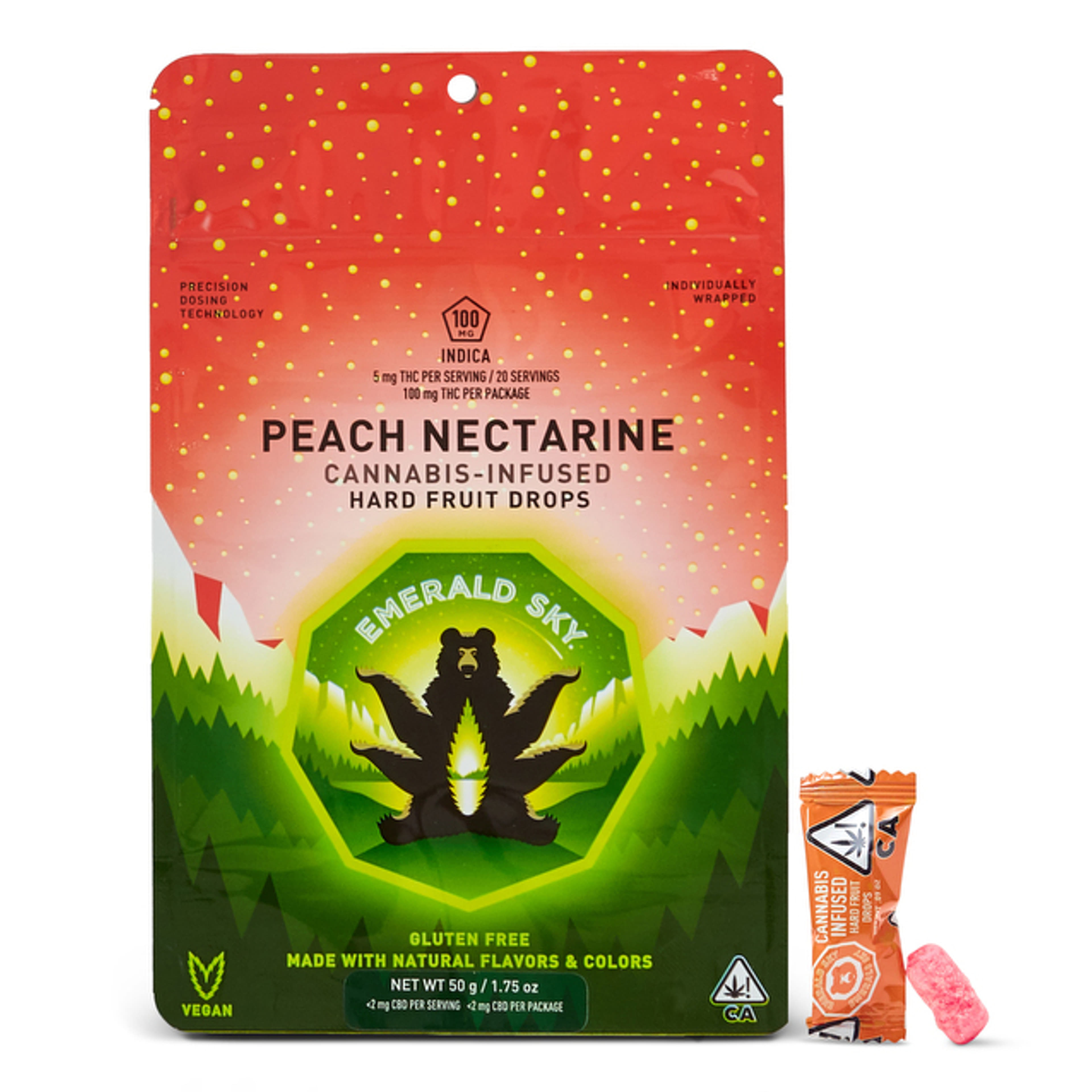 Peach Nectarine 100mg - CANDY - Emerald Sky - - $10 - Edibles