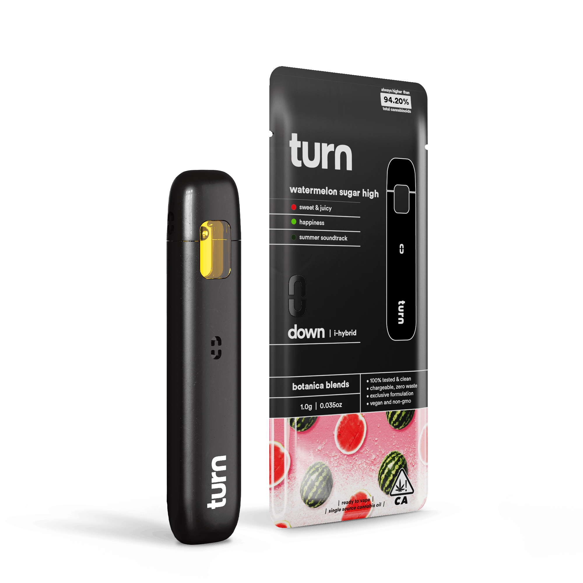 Turn Down Botanica Blends AIO  | 1g - Watermelon Sugar High - Indica Hybrid - Turn -  - $27 - All-In-Ones