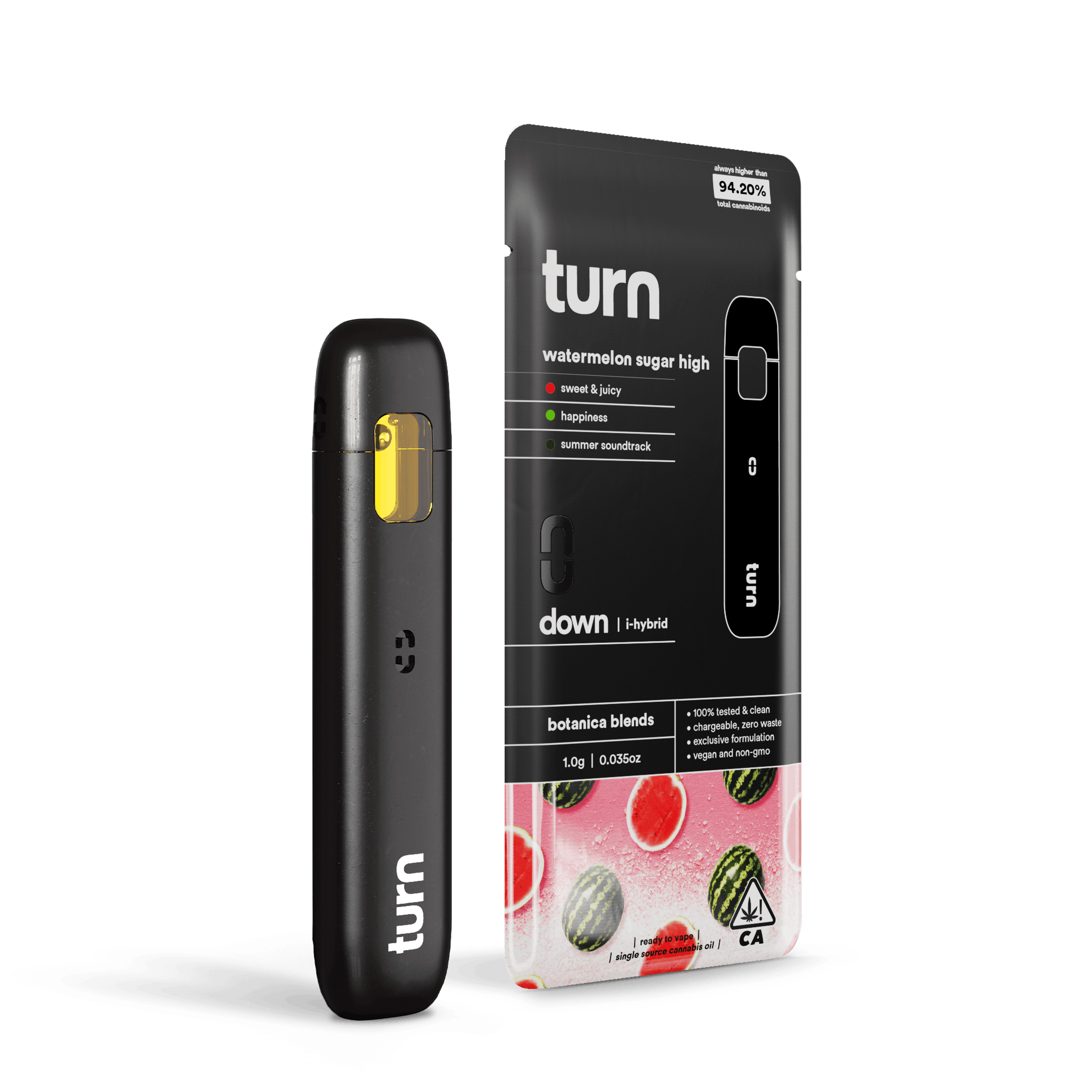 Turn Down Botanica Blends AIO | 1g - Watermelon Sugar High - Indica Hybrid - Turn - - $27 - All-In-Ones