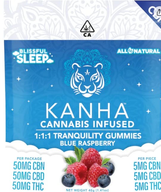 CBN : Classic Tranquility Gummies 1:1:1 - 50mg - Kanha -  - $14 - Edible