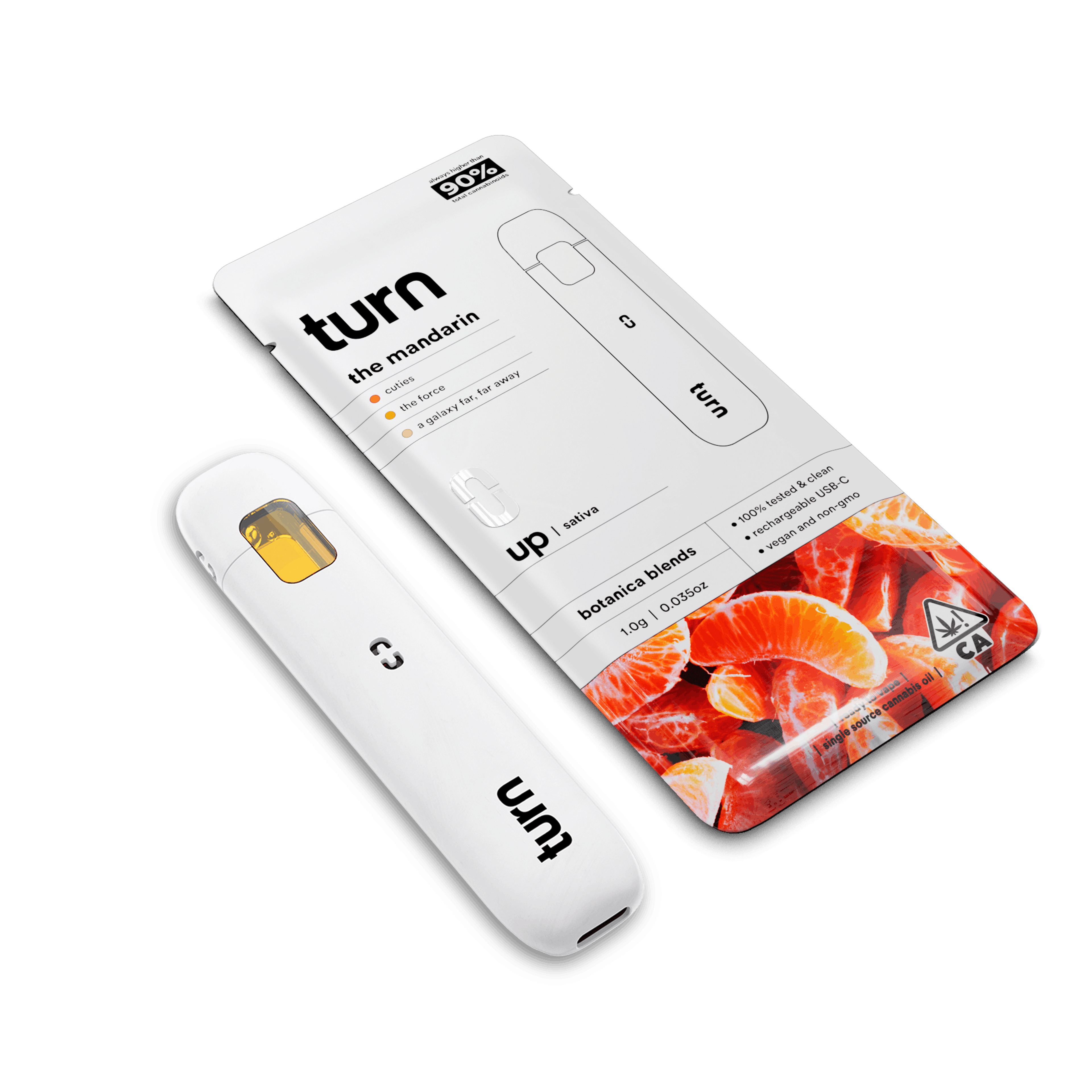 Turn Up Botanica Blends AIO| 1g - The Mandarin - Sativa - Turn - - $27 - All-In-Ones