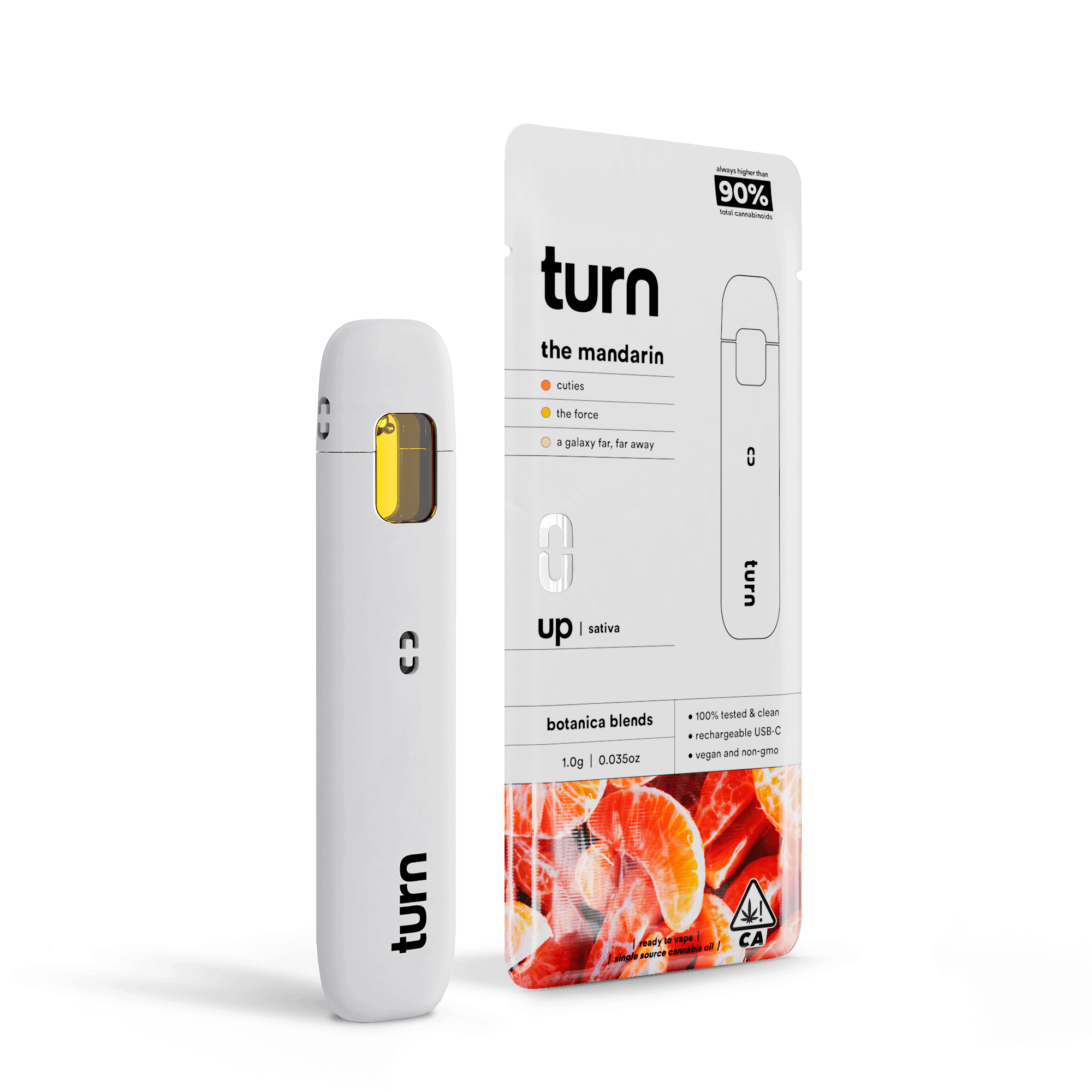 Turn Up Botanica Blends  AIO| 1g - The Mandarin - Sativa - Turn -  - $27 - All-In-Ones