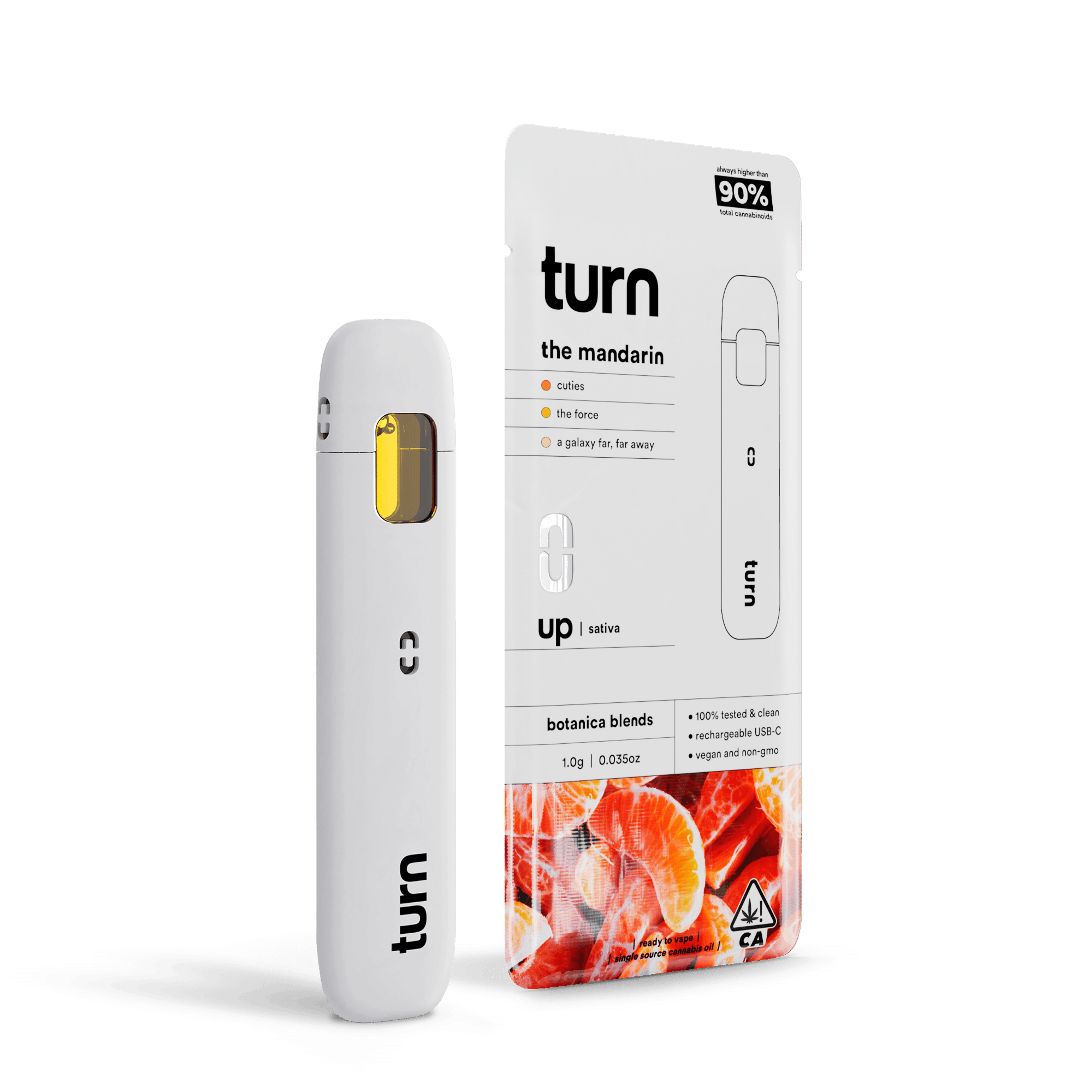 Turn Up Botanica Blends AIO| 1g - The Mandarin - Sativa - Turn - - $27 - All-In-Ones