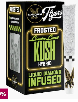 Frosted Flyers: Lemon Lime Kush 5PK Infused Prerolls - Claybourne Co. -  - $24.75 - Preroll