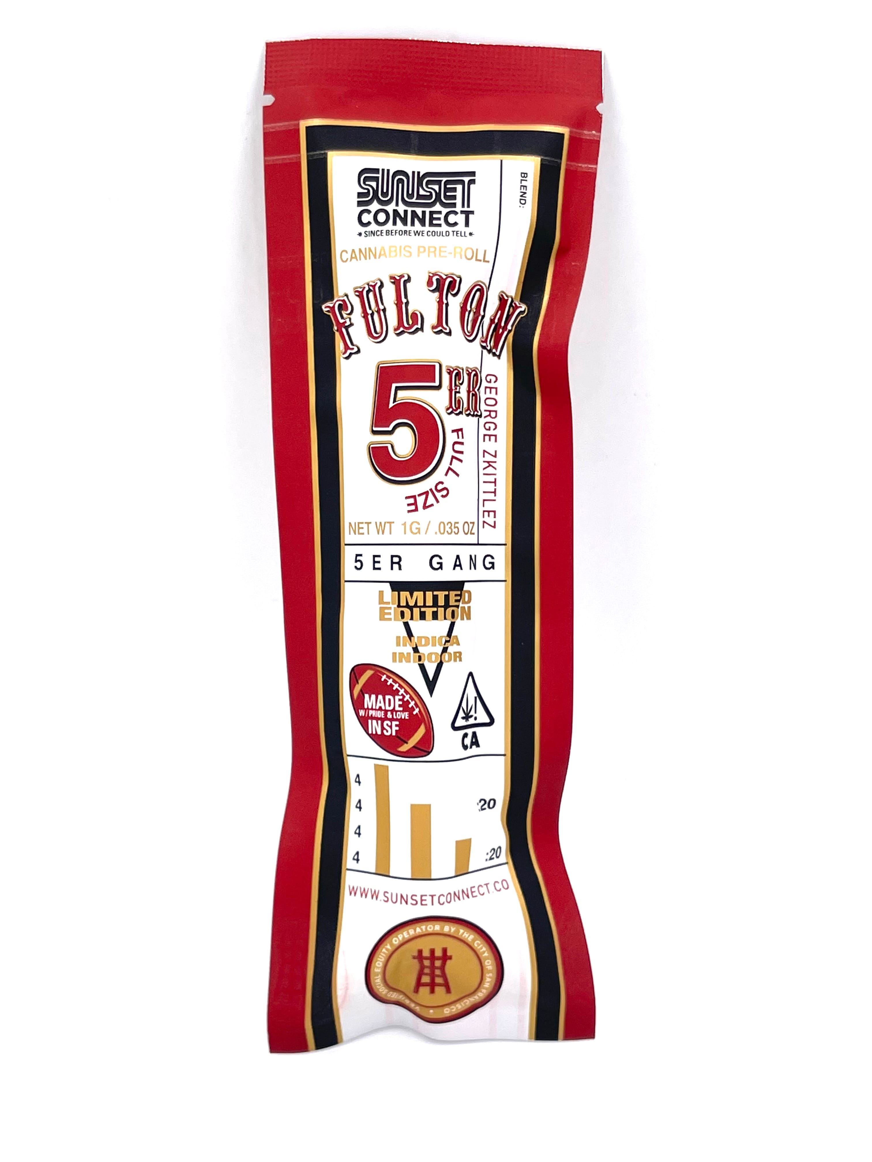 George Zkittlez Pre-Roll - Sunset Connect - Gram - $6 - Pre-Rolls