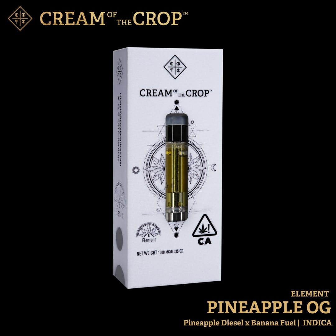 Cream Of The Crop Elements | 1g - Pineapple OG - Cartridge - Indica - Cream Of The Crop -  - $24 - Vape Carts