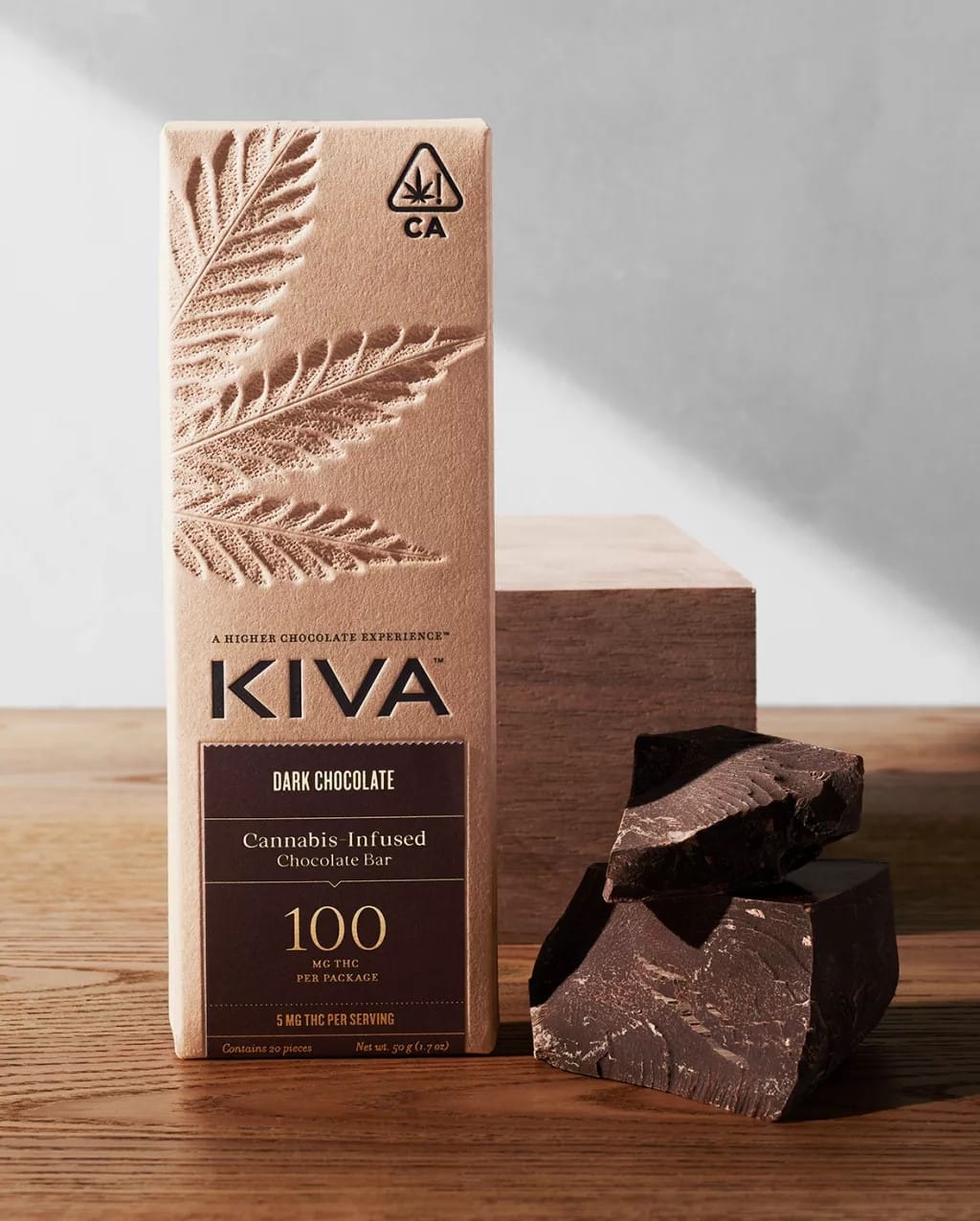 Dark Chocolate Bar - Kiva - Dark Chocolate (H) - $20 - Edibles