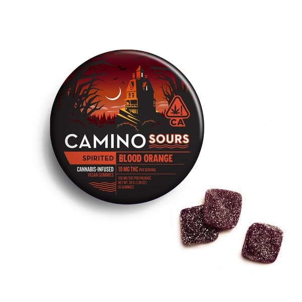 Camino Sours 'Spirited' Blood Orange Gummies - Kiva Confections - Camino Sours 'Spirited' Blood Orange Gummies - $26 - Edibles