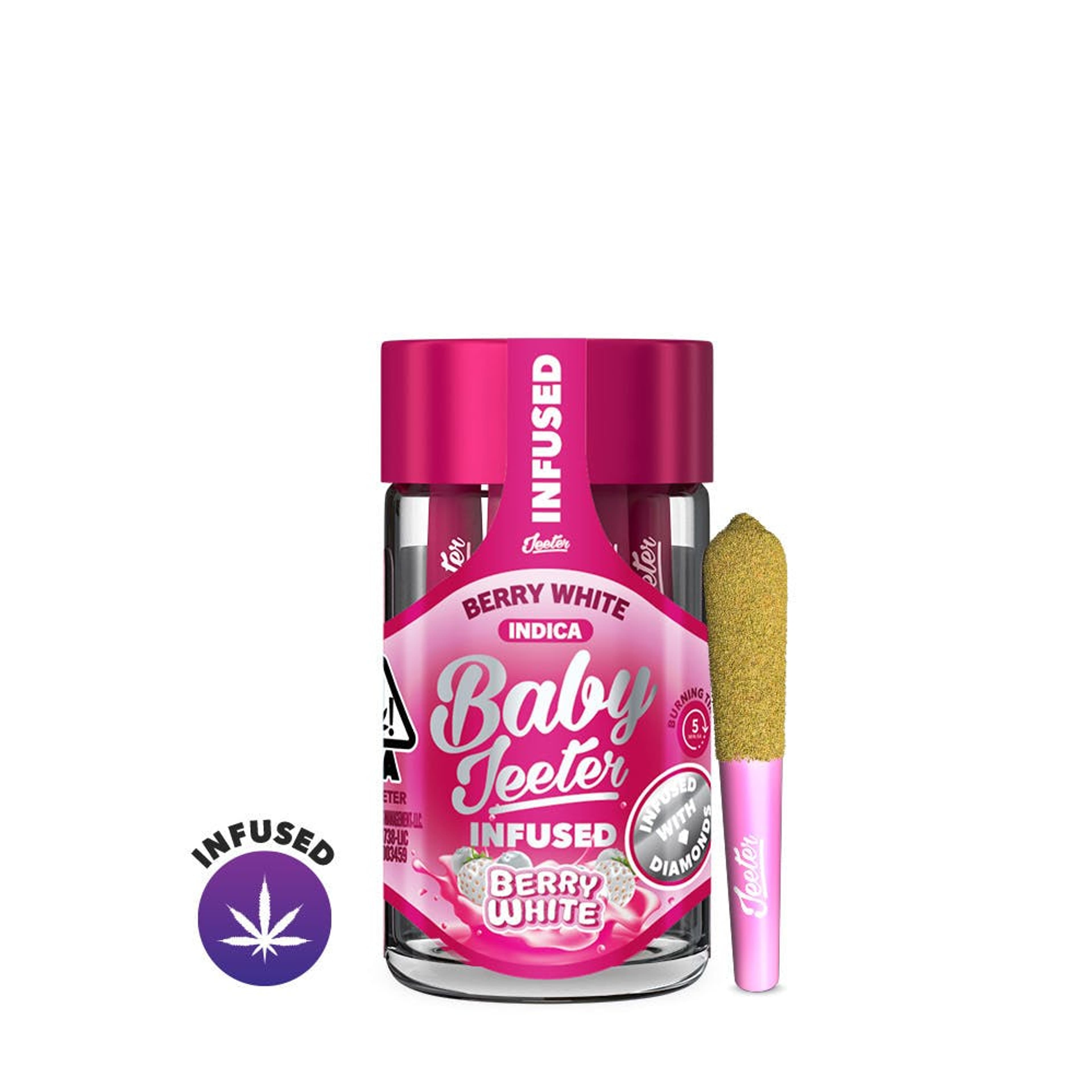 Jeeter Baby | .5gx5pk - Berry White - INFUSED Pre-Rolls - Indica - Jeeter - - $35 - Pre-Rolls
