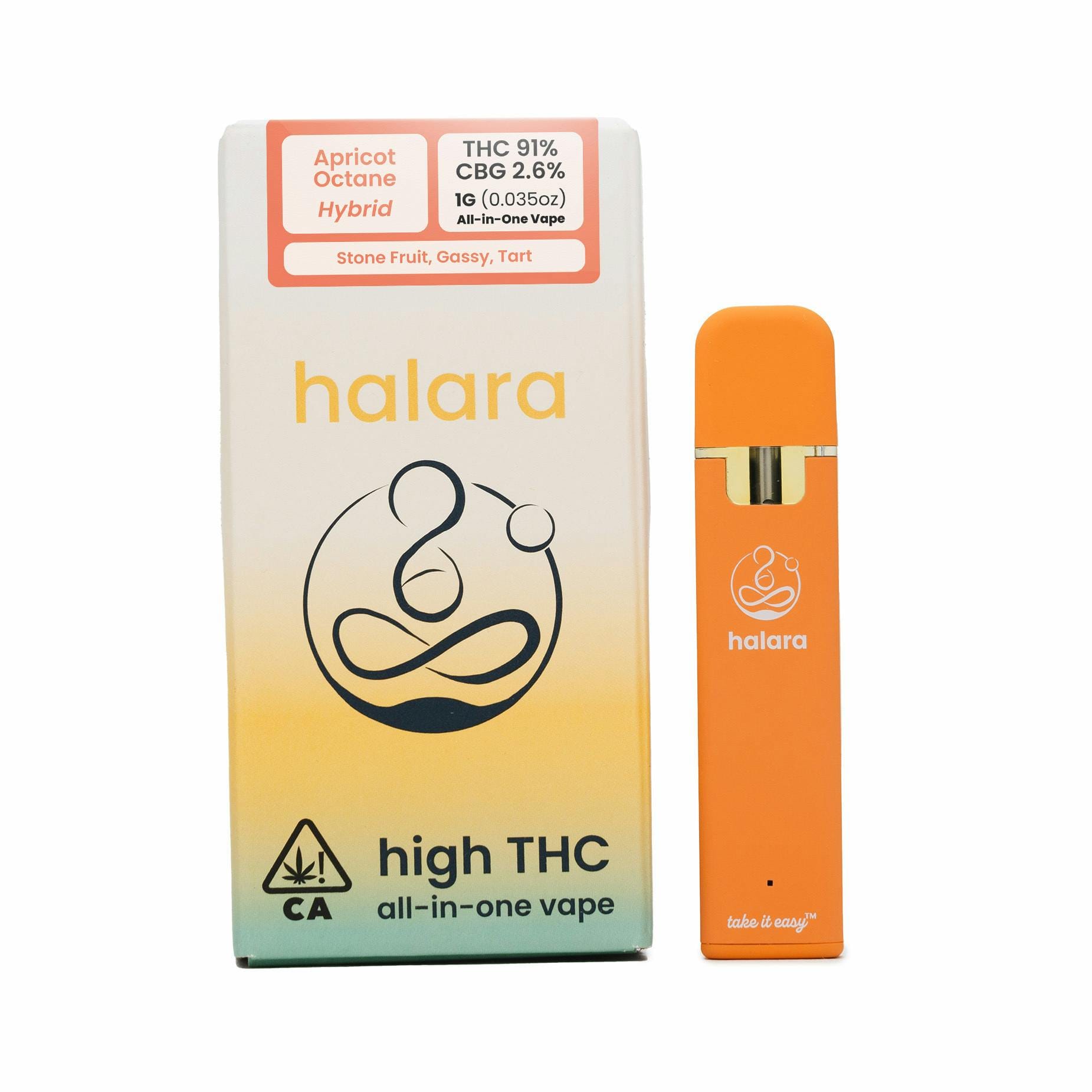 APRICOT OCTANE 1G AIO - HALARA -  - $32 - Vape