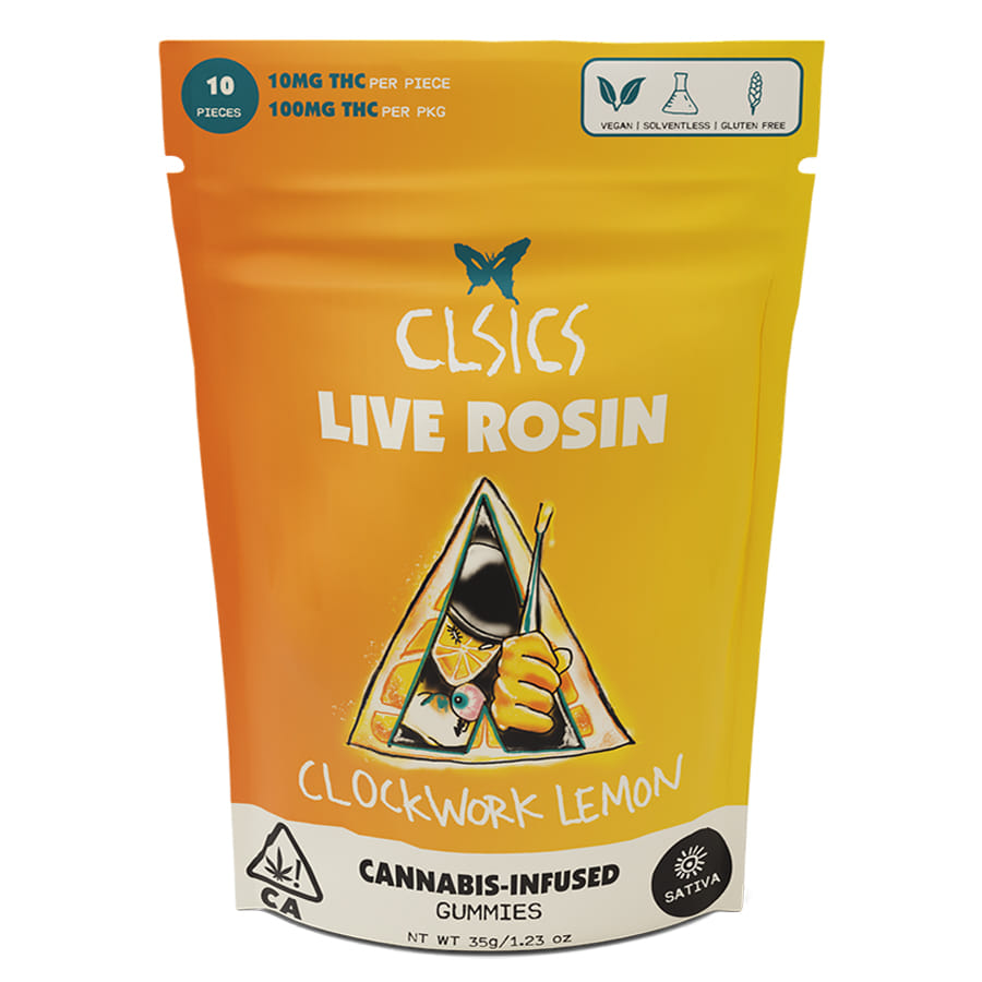 Clockwork Lemon (S) Rosin Gummies - CLSICS - Clockwork Lemon Rosin Gummies - $15 - Edibles