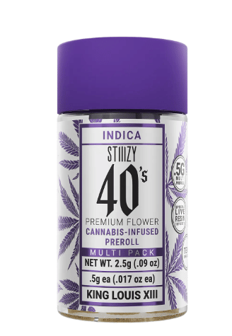 40's: King Louis 5PK Infused Prerolls - STIIIZY -  - $21.63 - Pre-Rolls