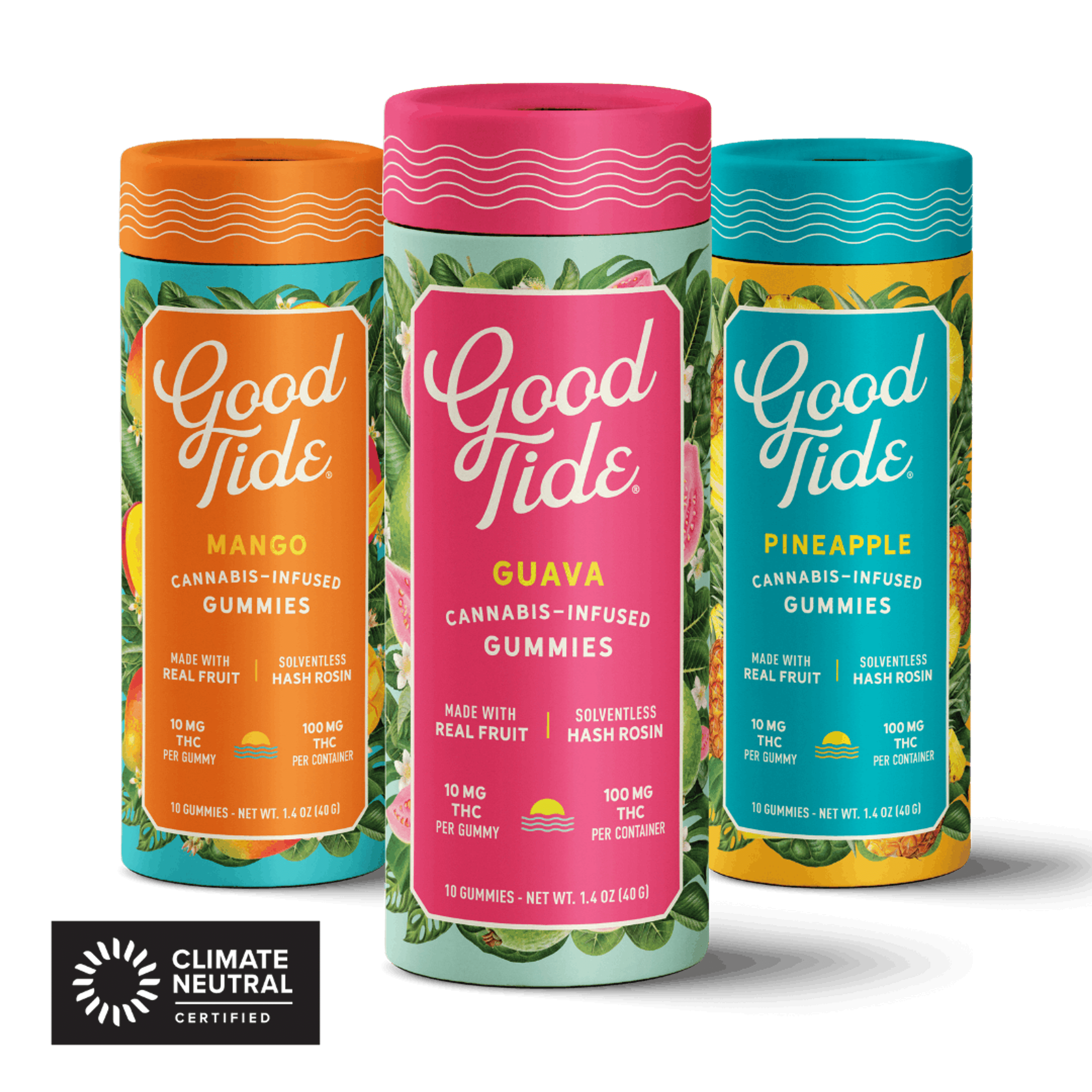 Good Tide: Mango Solventless Hash Rosin Gummies | Mellow - Good Tide - - $22.50 - Edibles