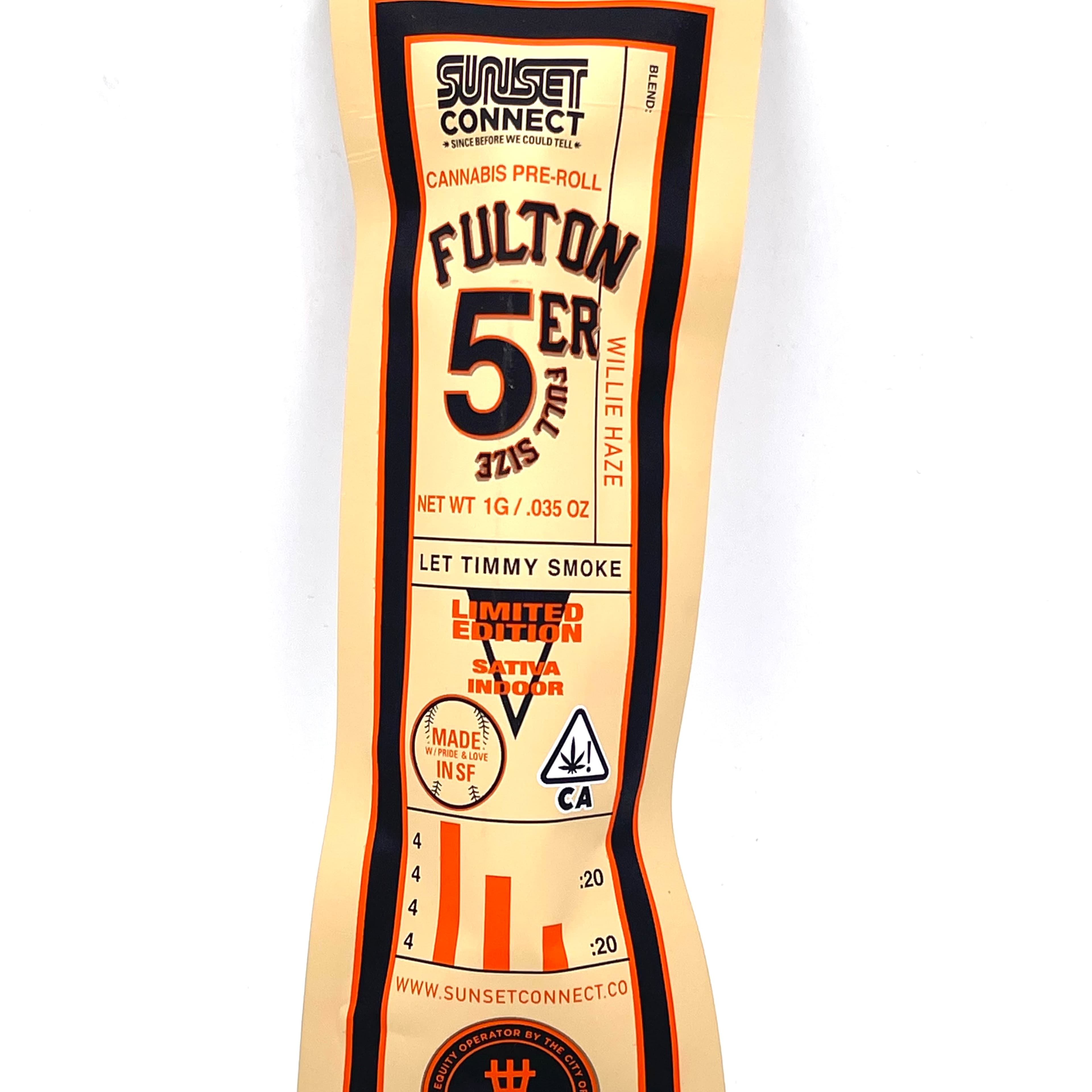 Willie Haze Pre-Roll - Sunset Connect - Gram - $6 - Pre-Rolls